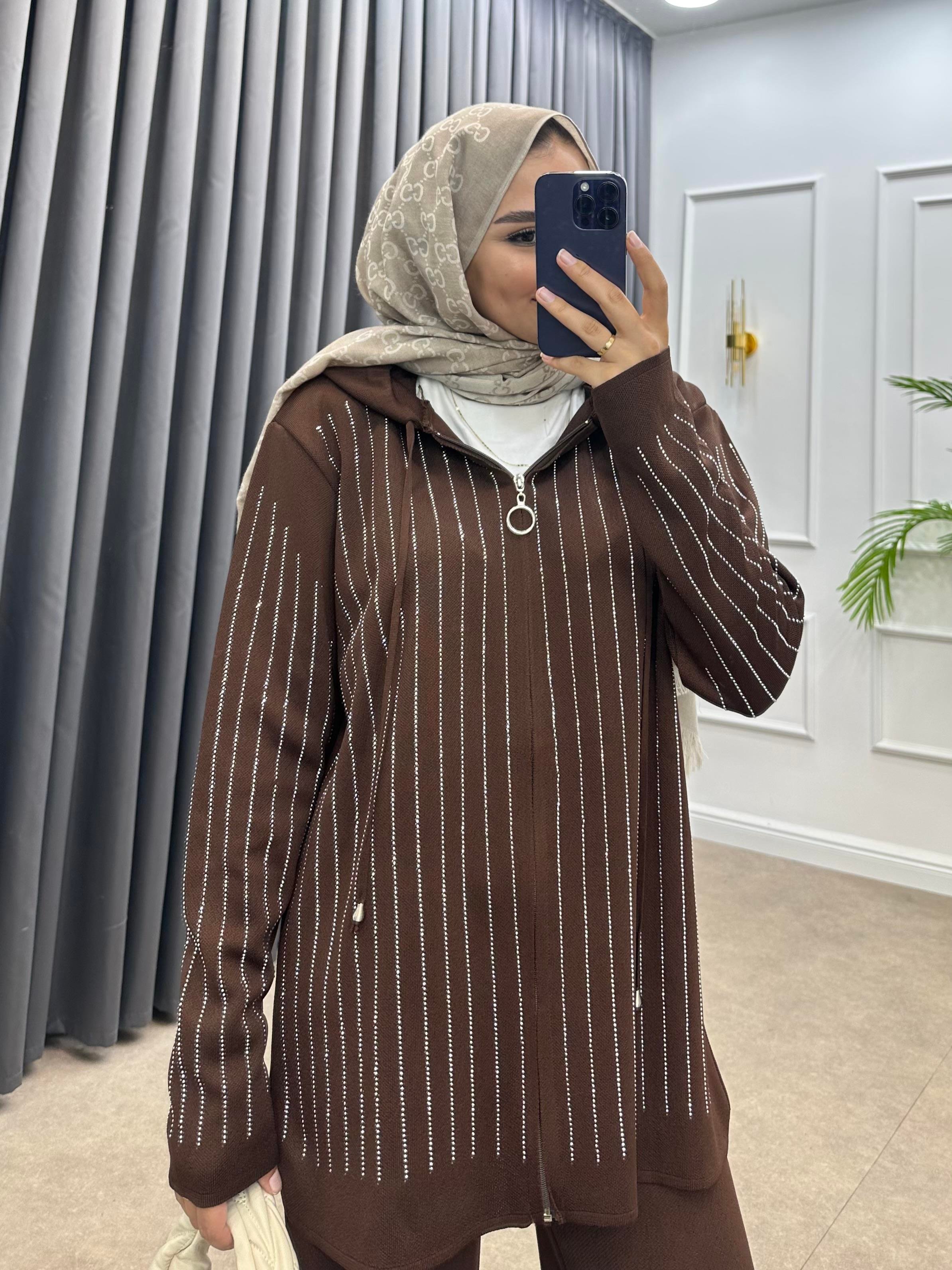 TAŞLI PANTOLONLU TRİKO TAKIM LACİVERT