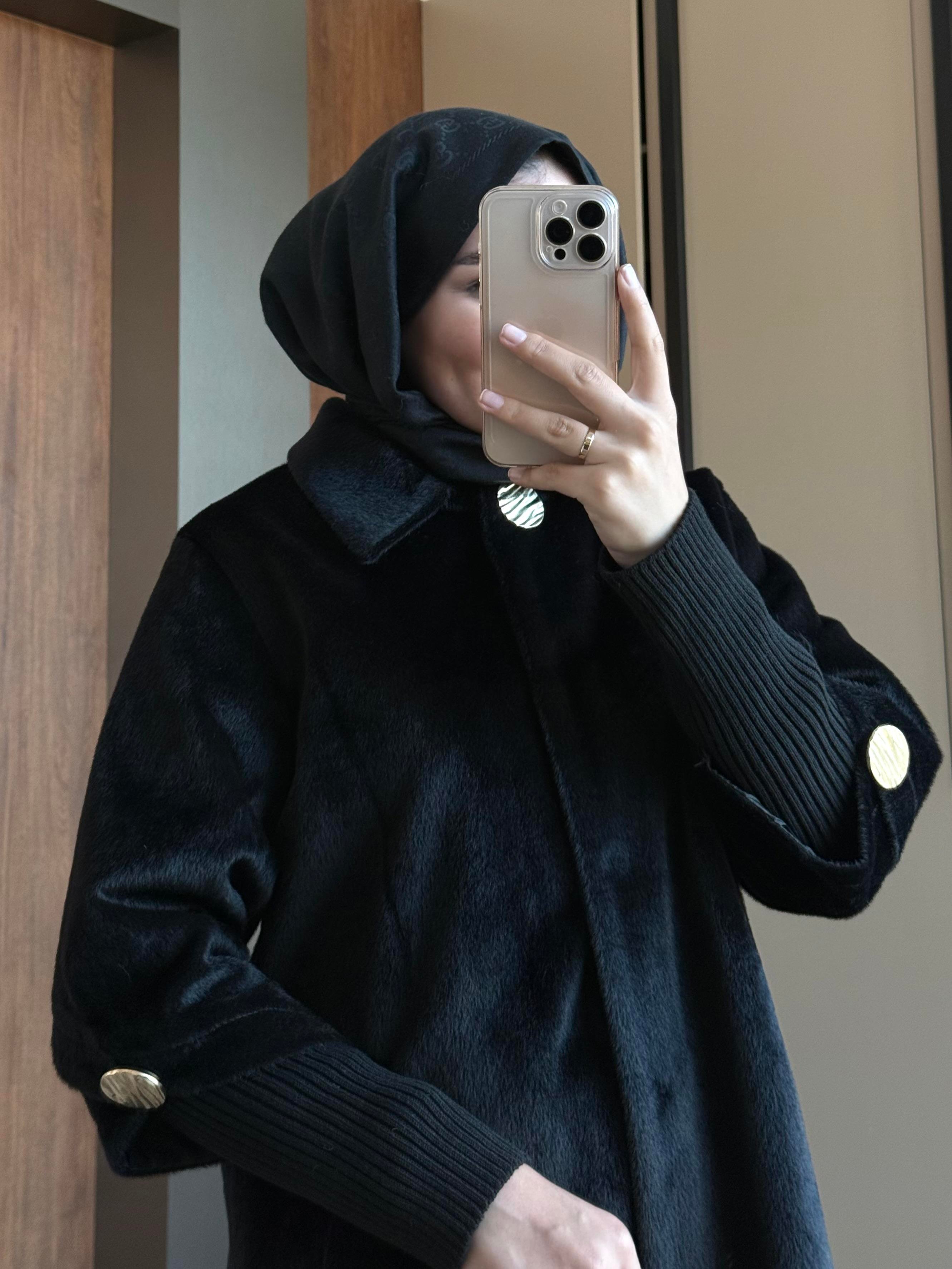 TRİKO KOL TAY TÜYÜ KÜRK SİYAH