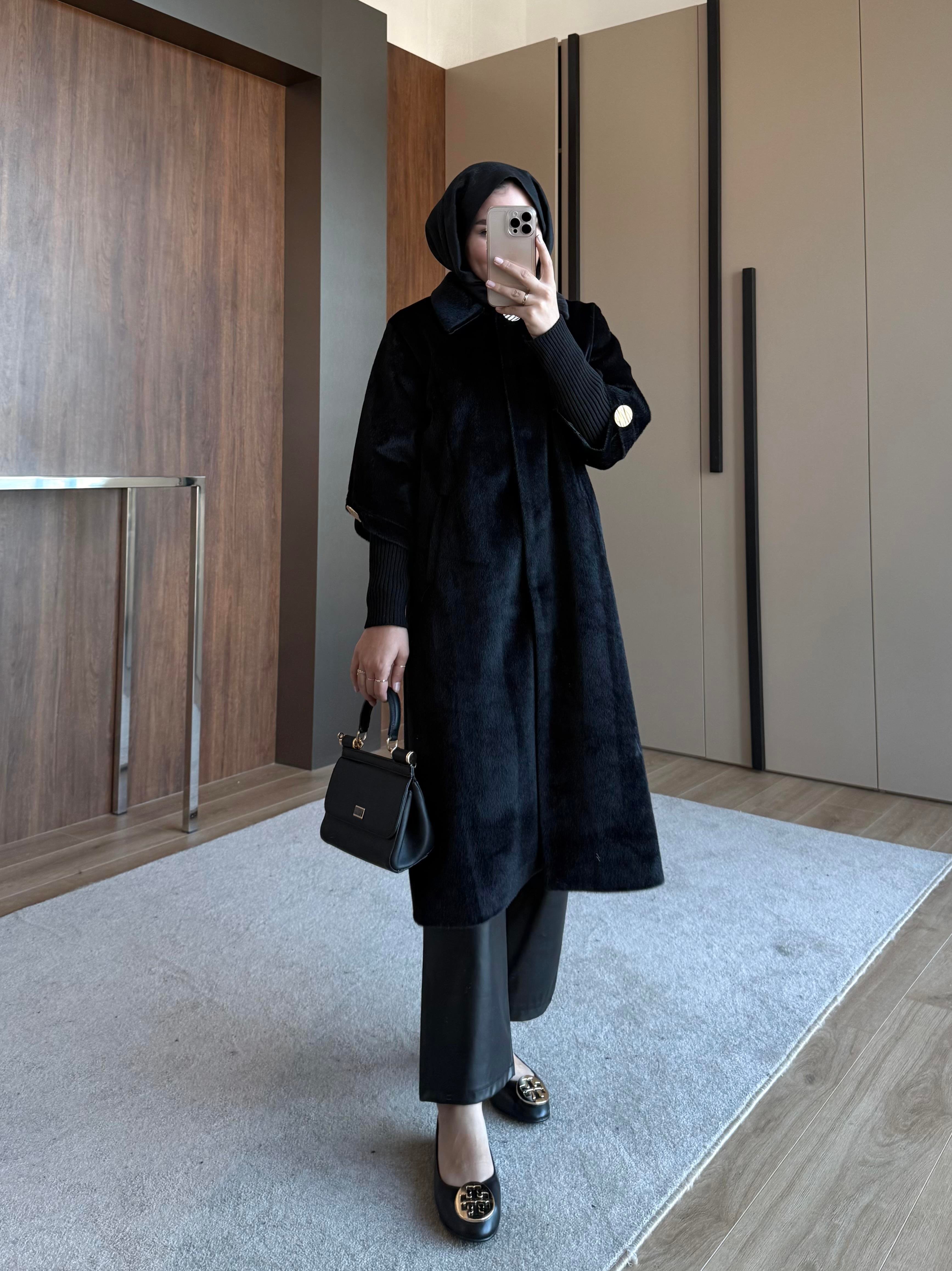 TRİKO KOL TAY TÜYÜ KÜRK SİYAH