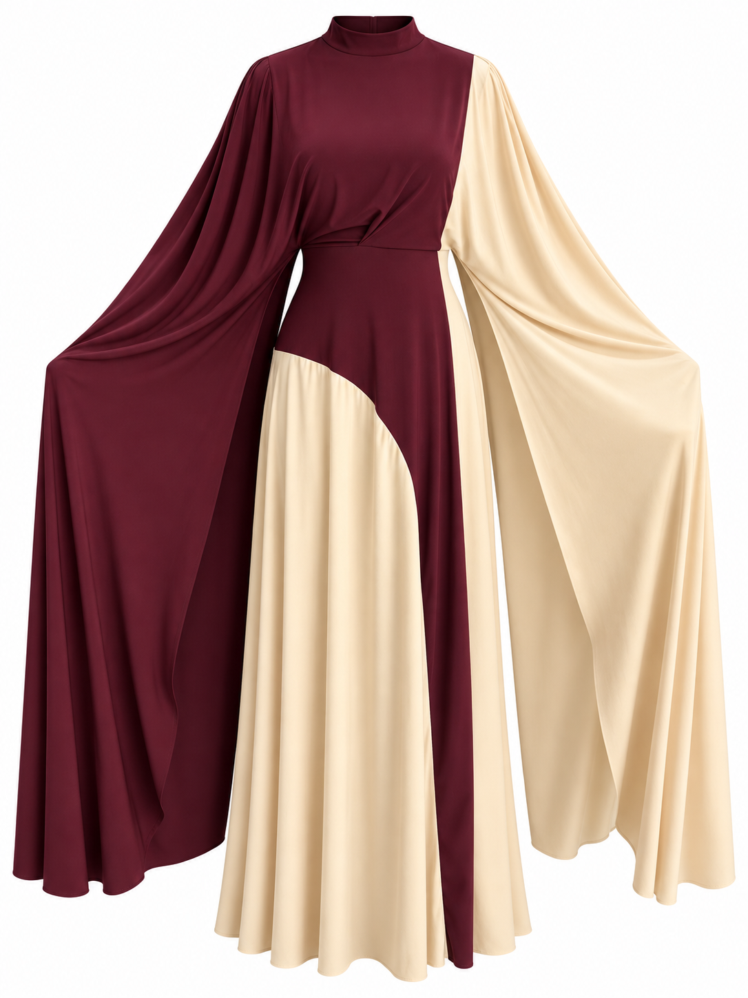 TUANA BLOKLU SANDY ELBİSE BORDO