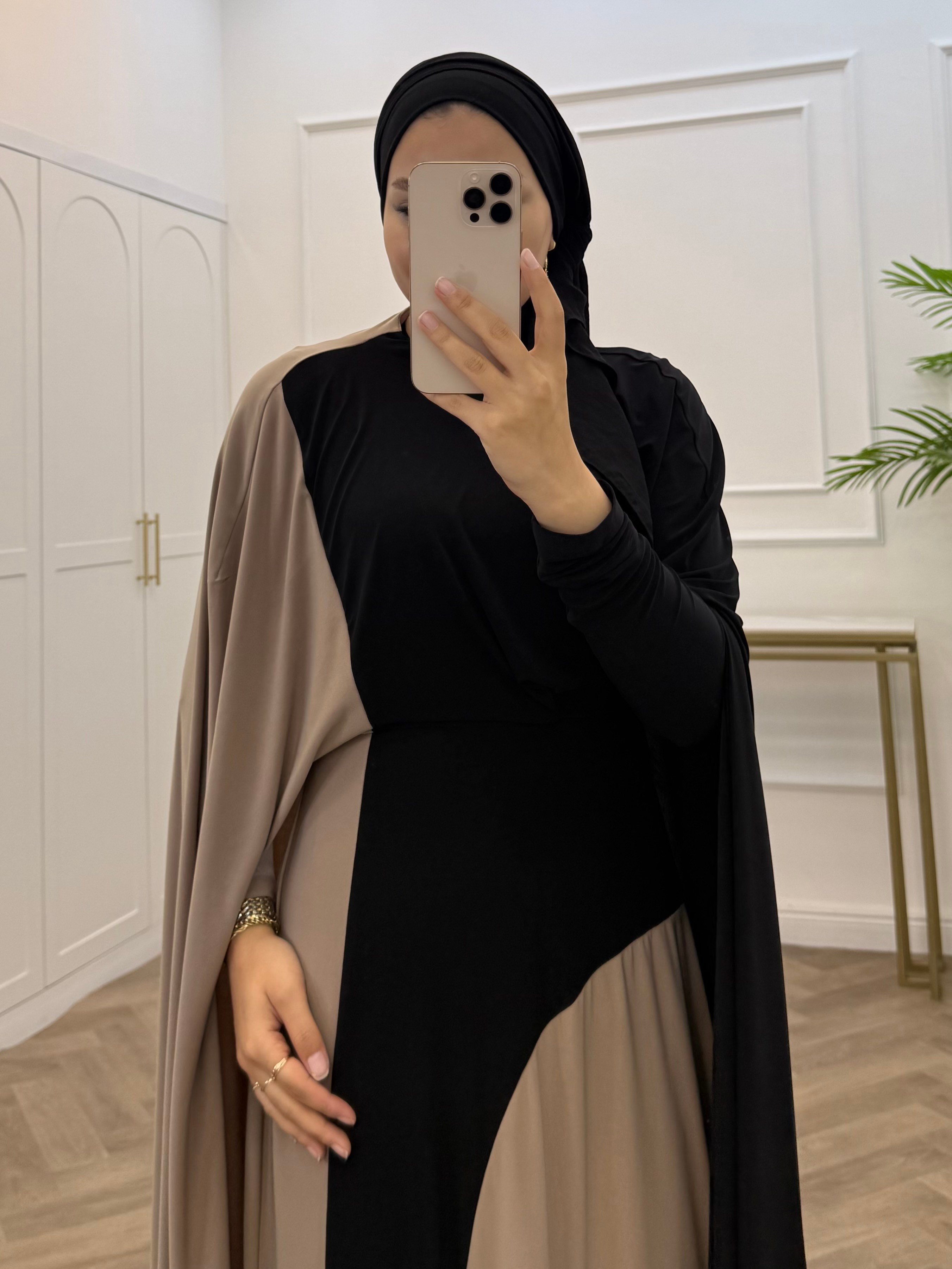 TUANA BLOKLU SANDY ELBİSE SİYAH