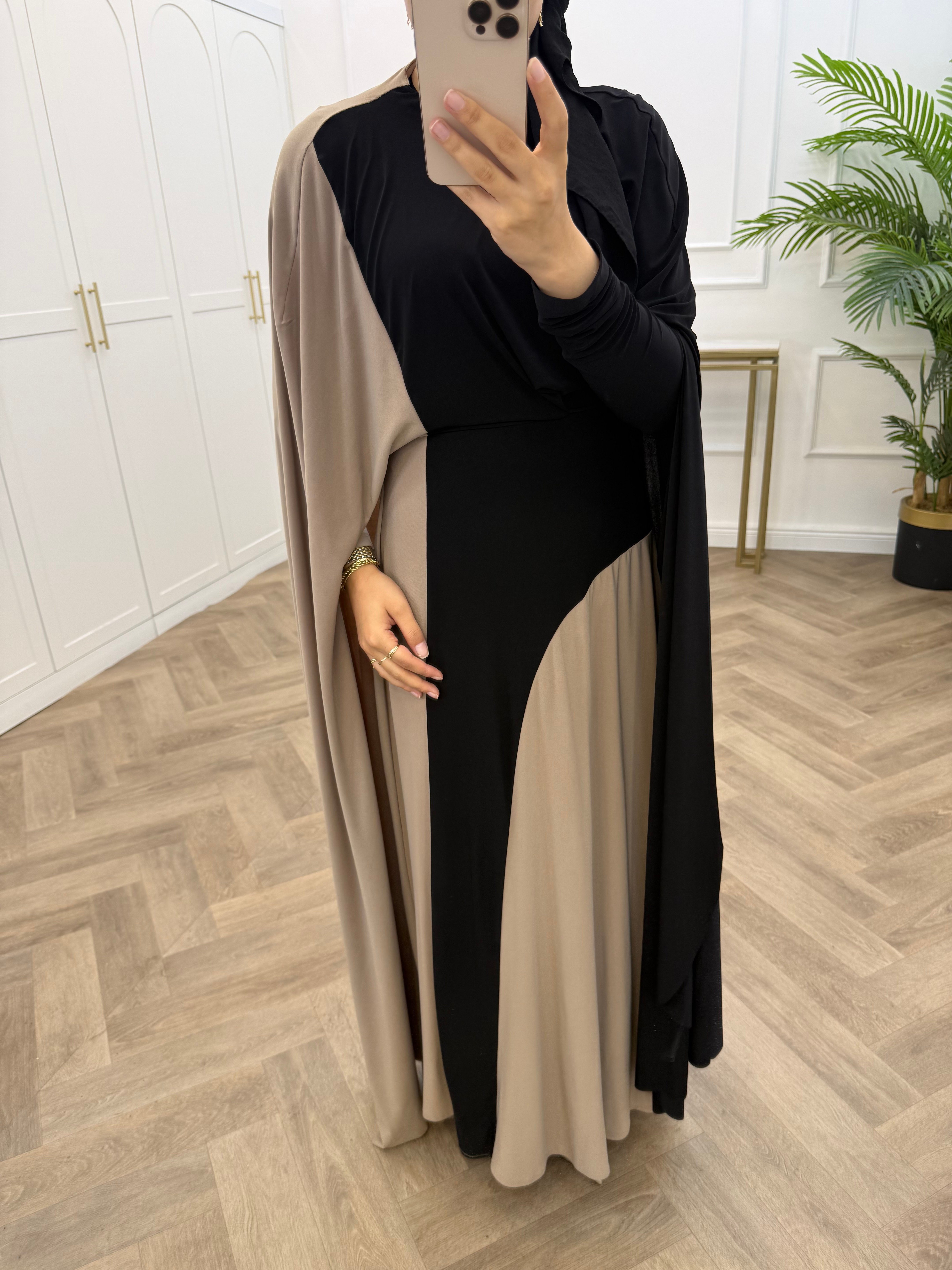 TUANA BLOKLU SANDY ELBİSE SİYAH