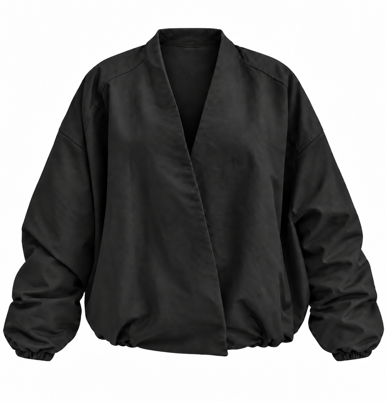 V YAKA BOMBER CEKET SİYAH