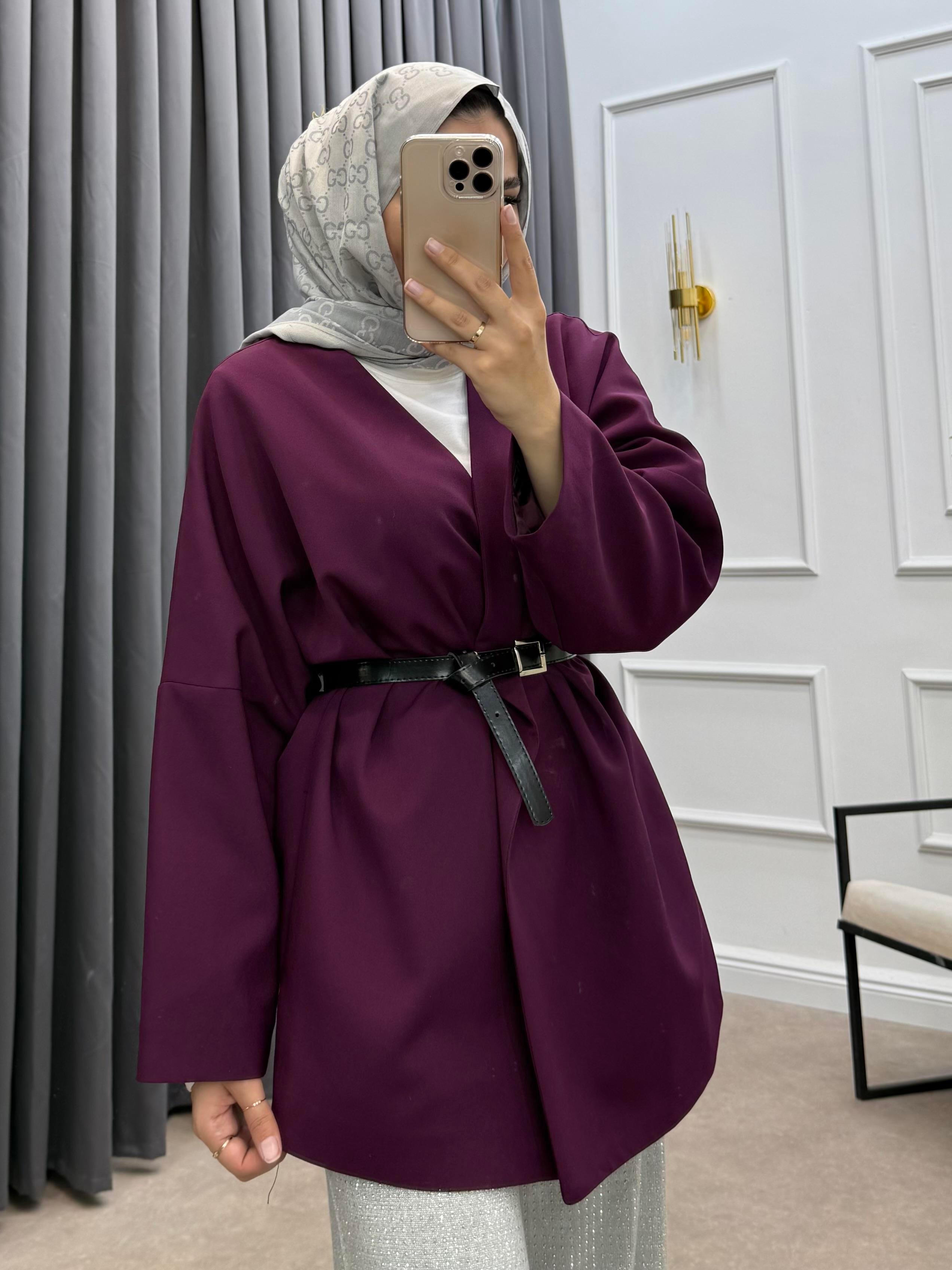 YAKASIZ KEMER DETAY CEKET MÜRDÜM