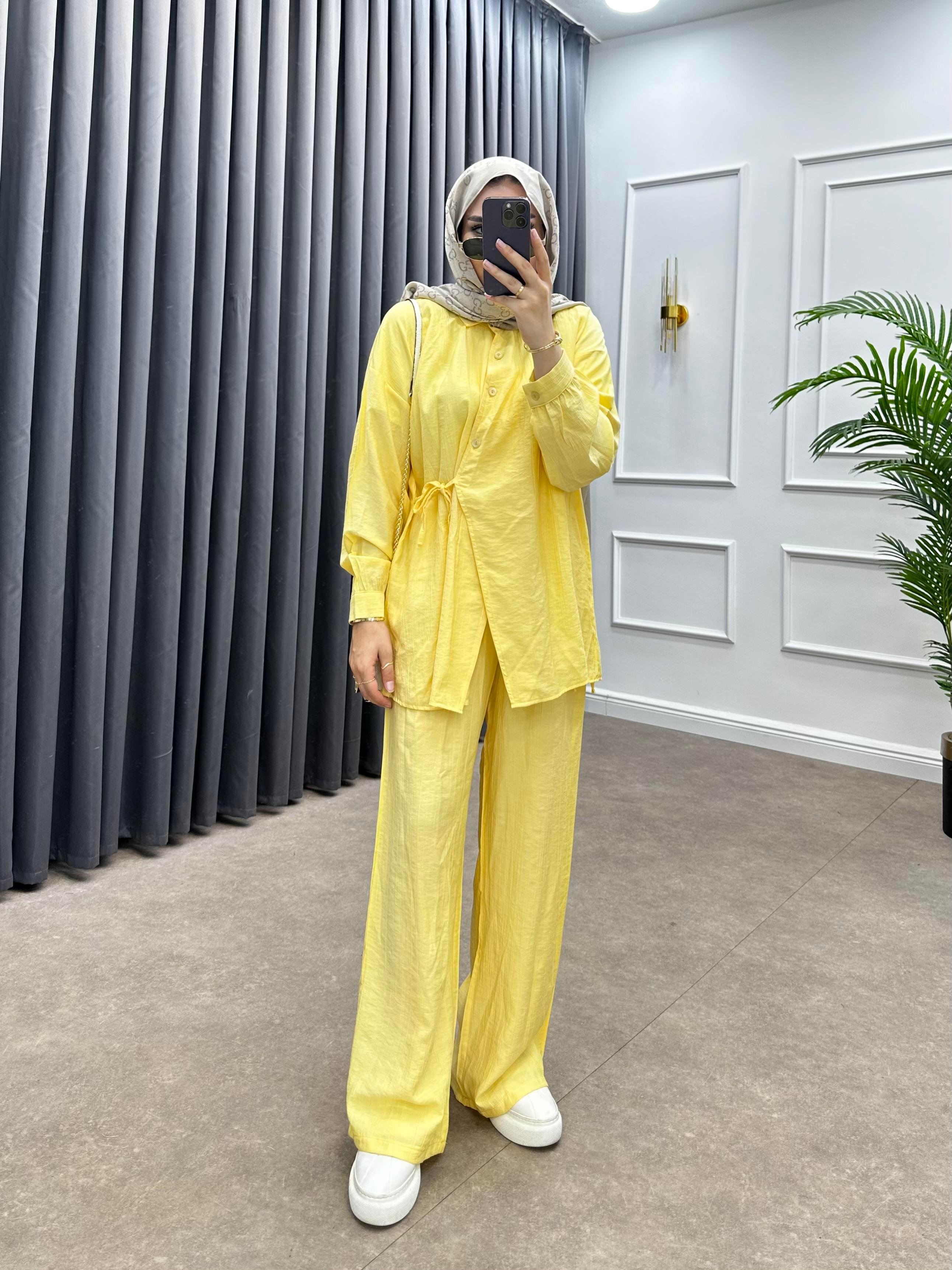 YANDAN BAĞLAMALI TAKIM SARI