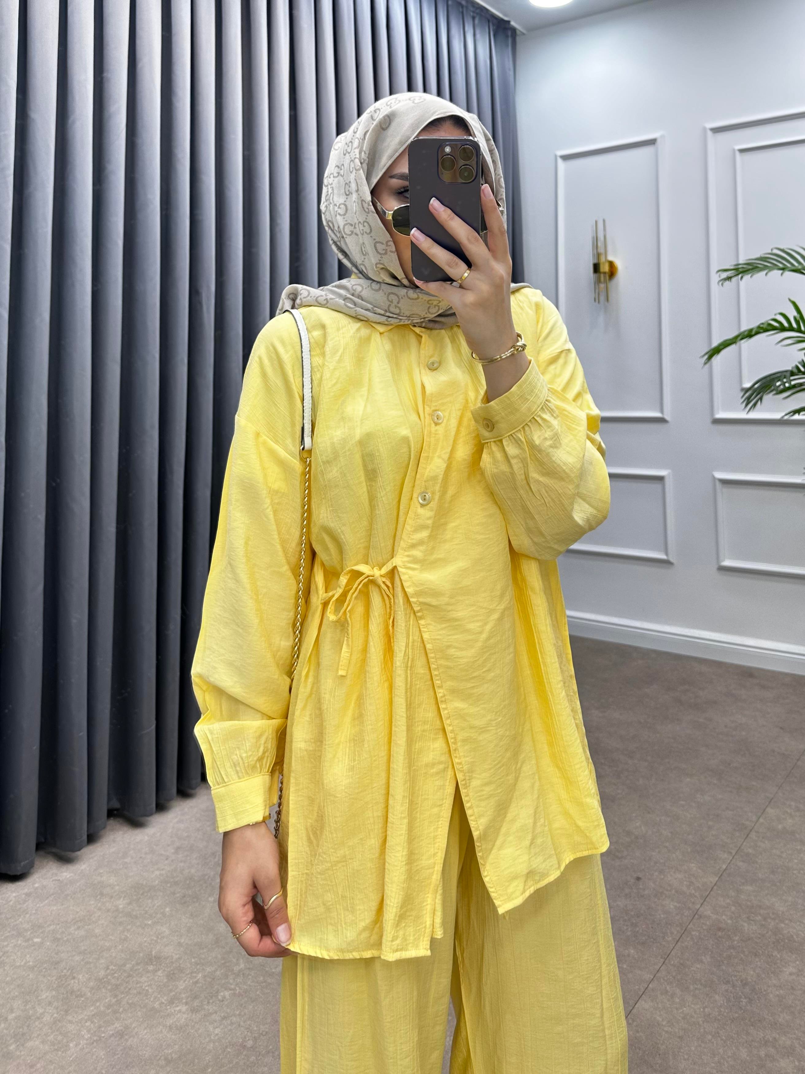 YANDAN BAĞLAMALI TAKIM SARI