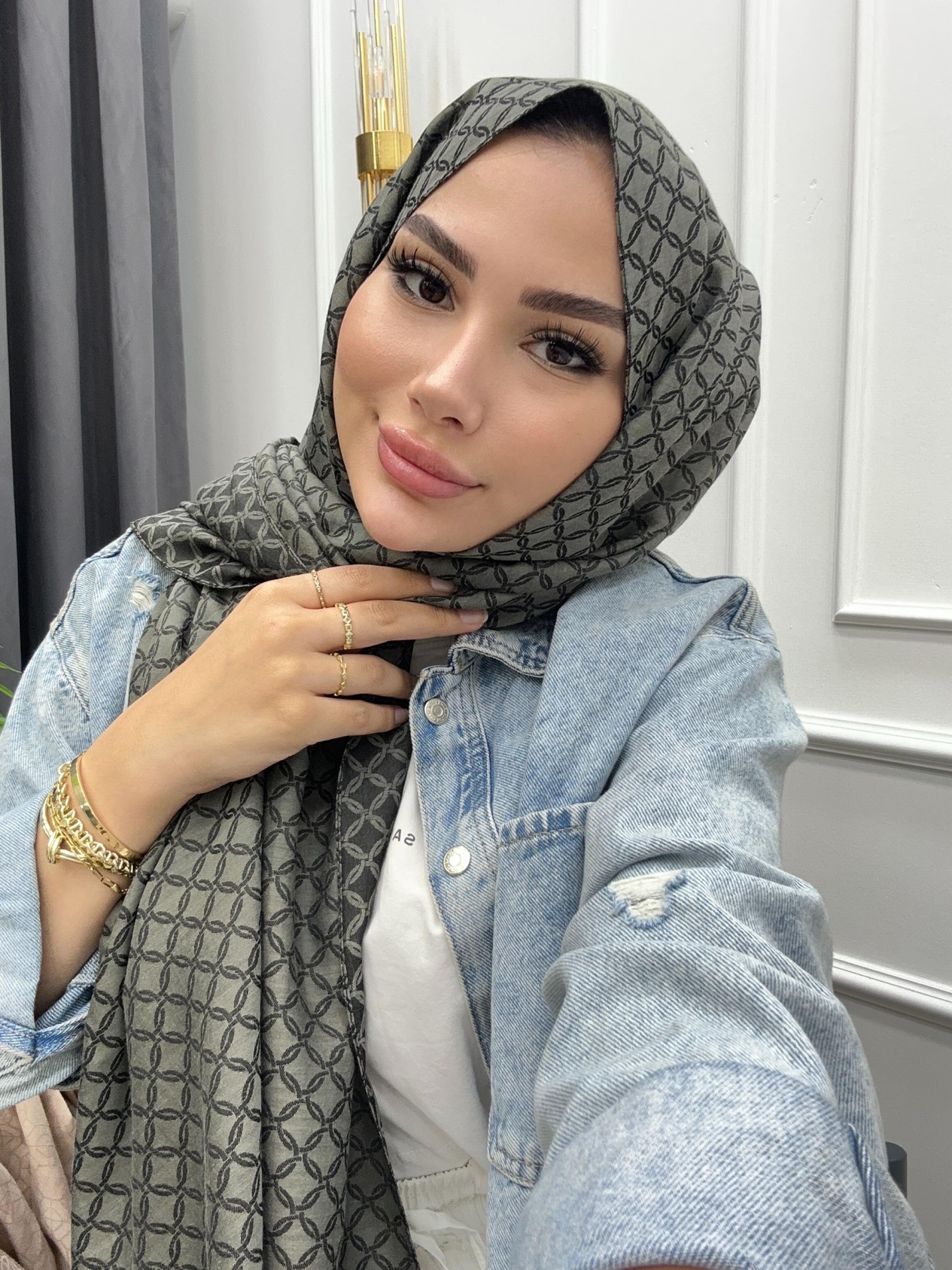 YAZ ESİNTİSİ DESENLİ ŞAL ANTRASİT