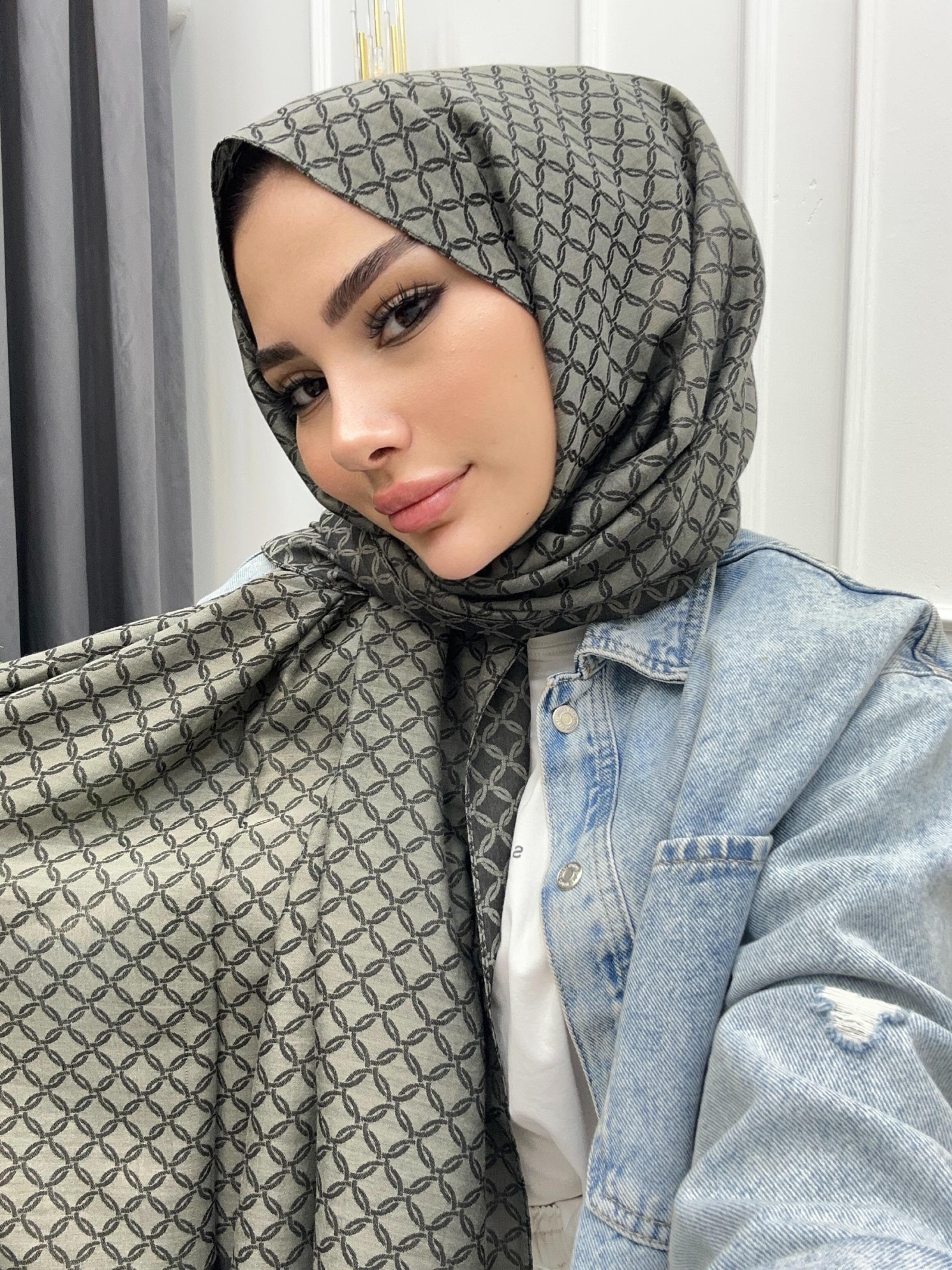 YAZ ESİNTİSİ DESENLİ ŞAL ANTRASİT