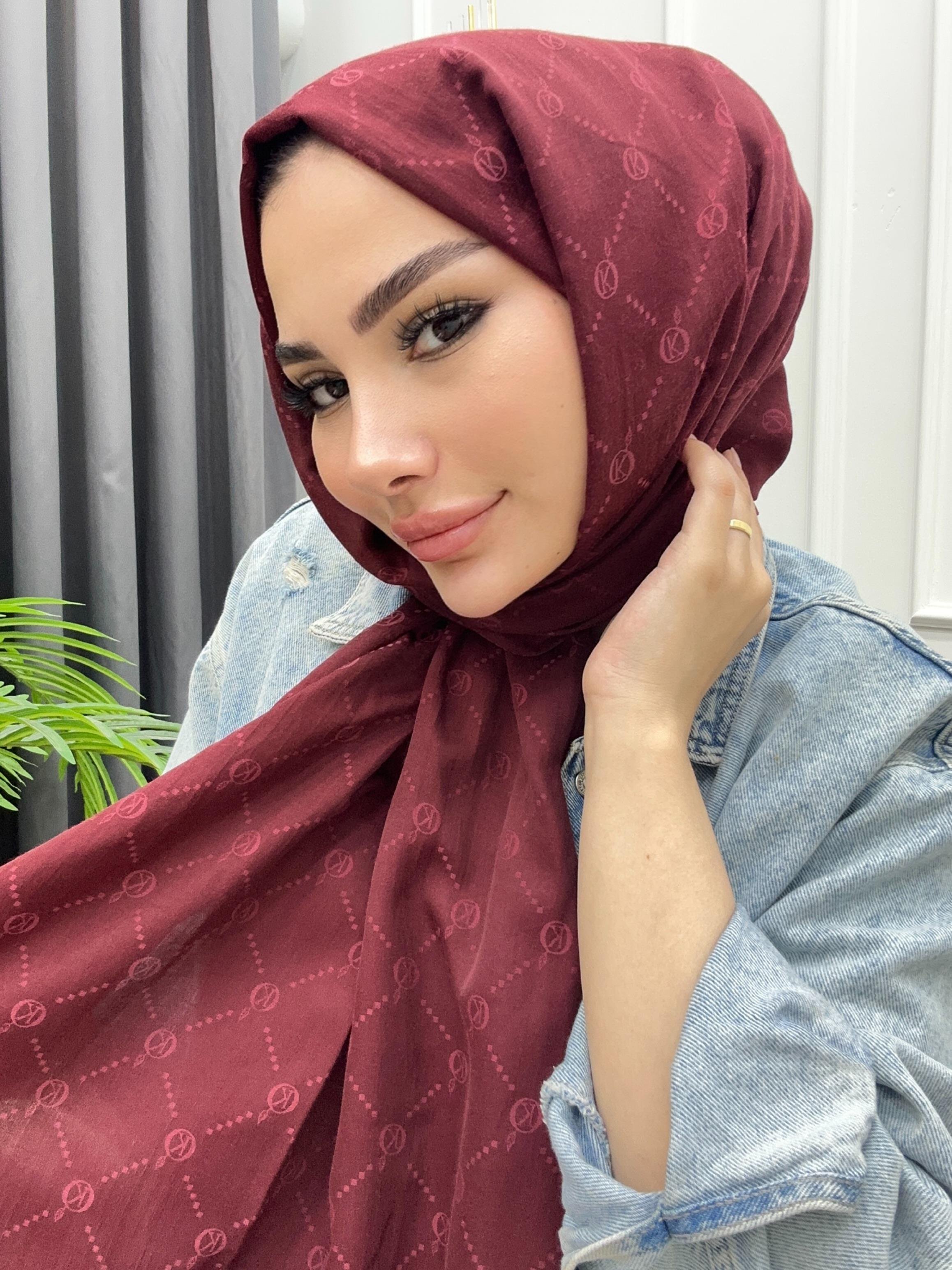 YAZ ESİNTİSİ ŞAL BORDO