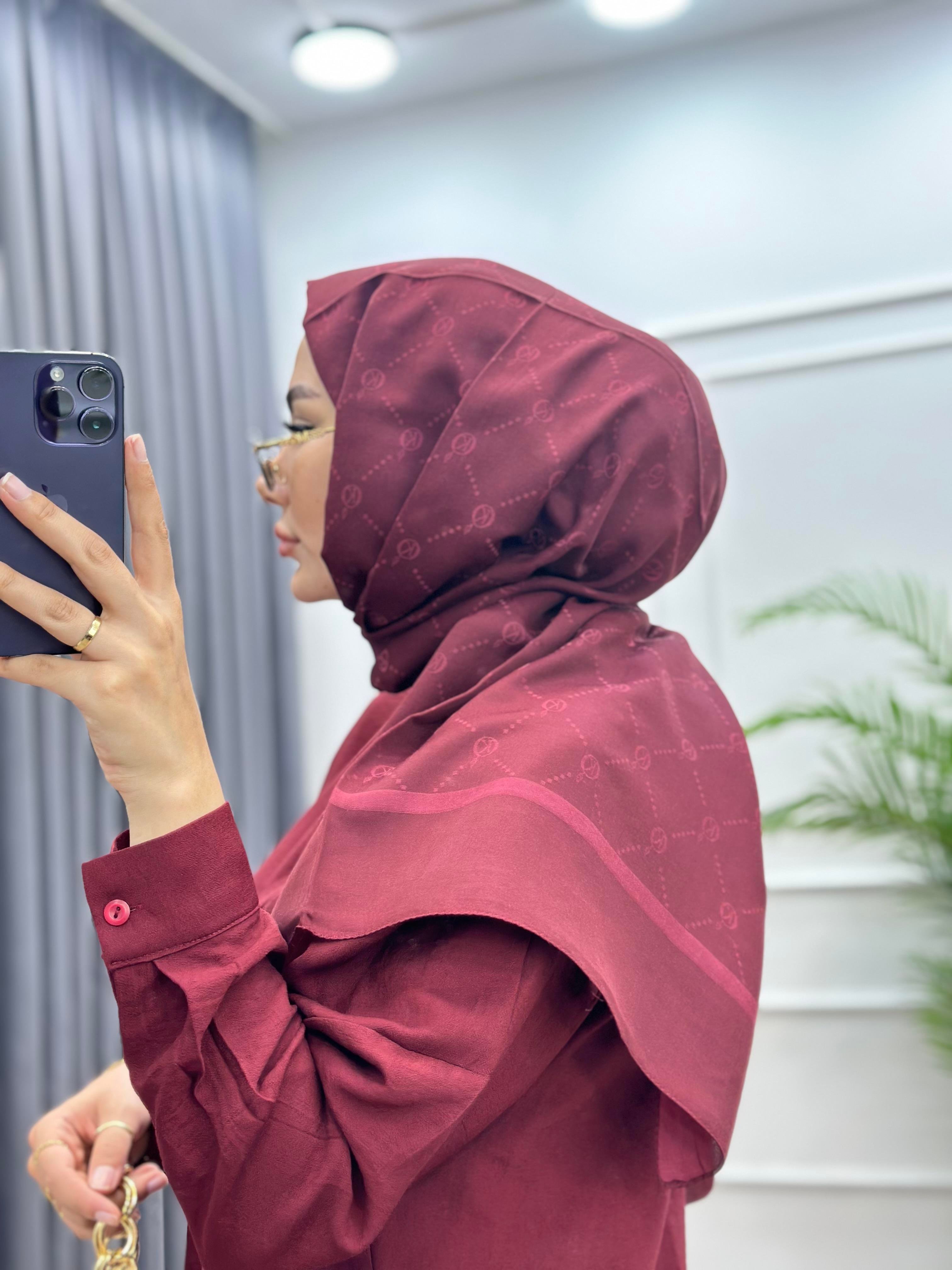 YAZ ESİNTİSİ ŞAL BORDO