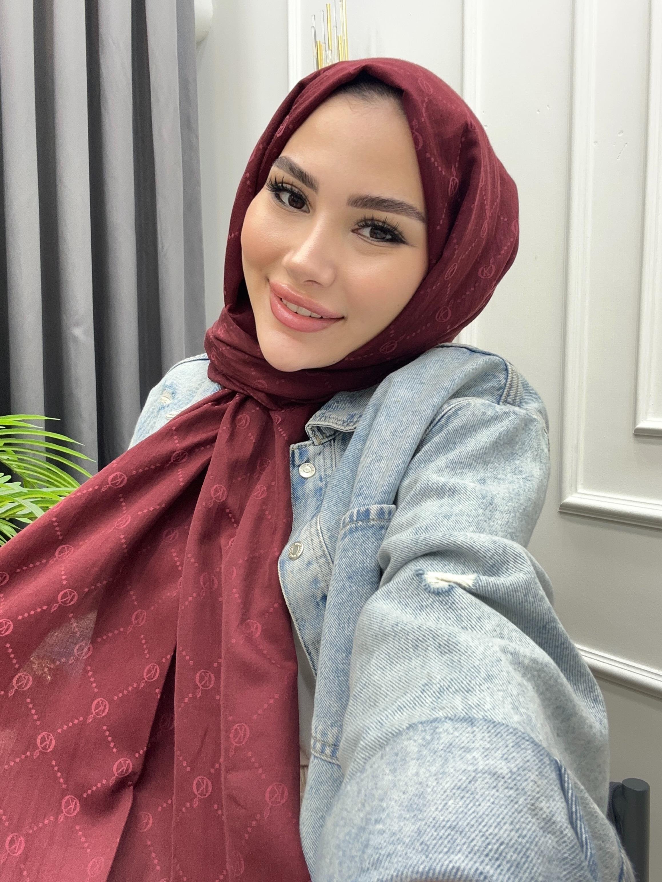 YAZ ESİNTİSİ ŞAL BORDO