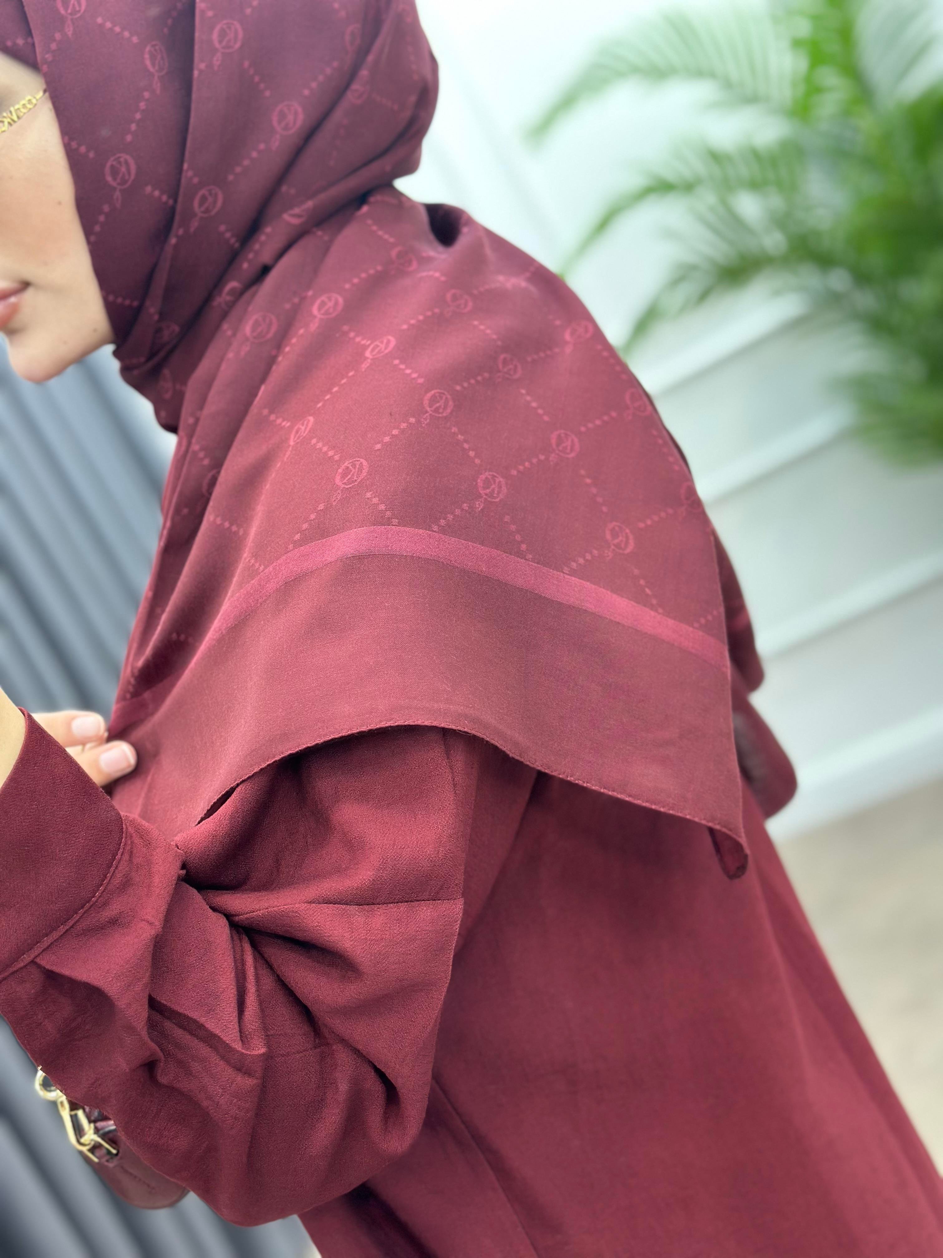 YAZ ESİNTİSİ ŞAL BORDO