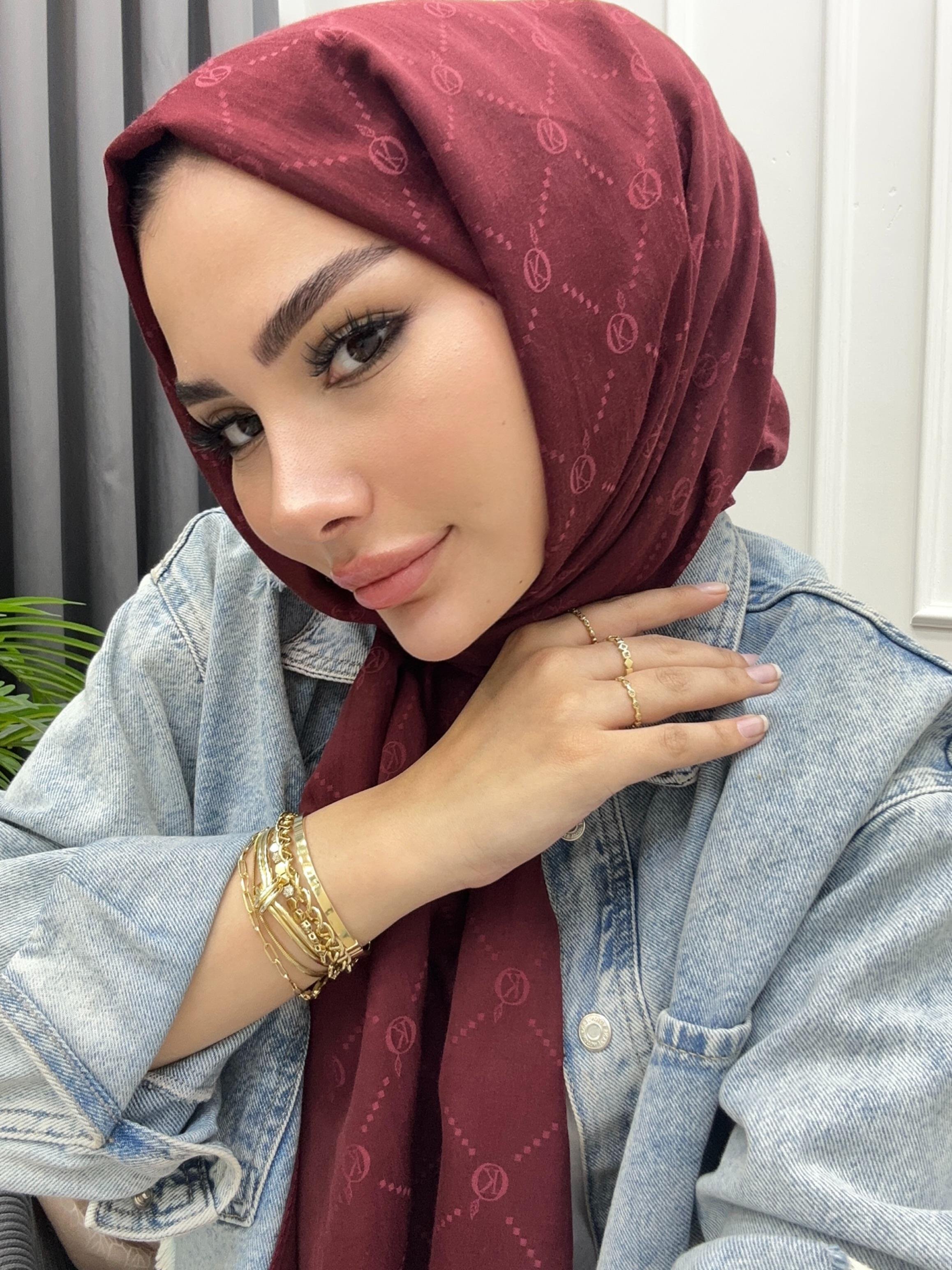 YAZ ESİNTİSİ ŞAL BORDO