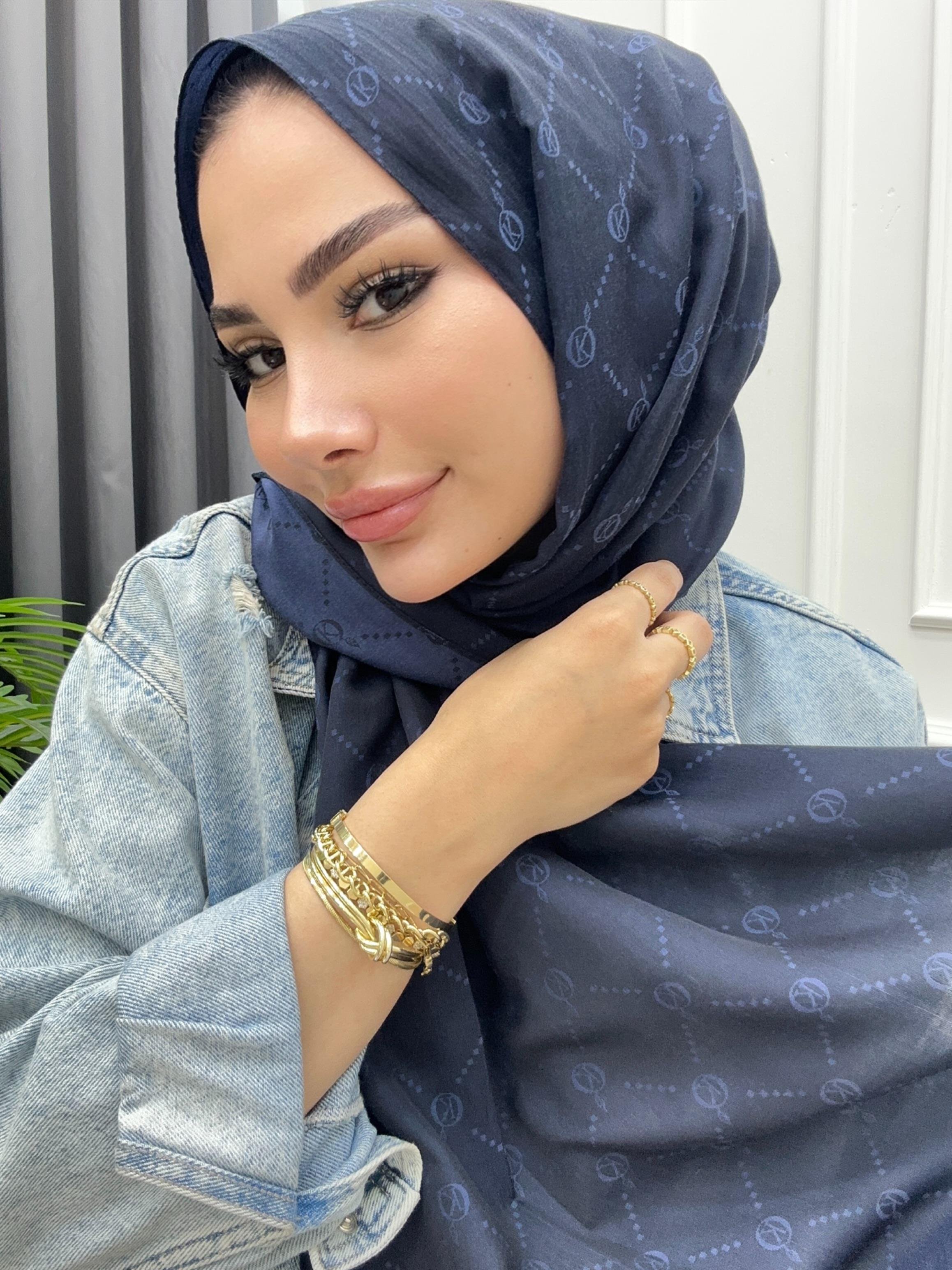 YAZ ESİNTİSİ ŞAL LACİVERT