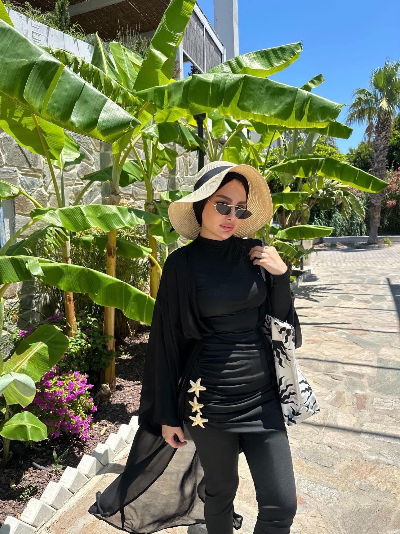 YILDIZLI MAYO TAKIM SİYAH