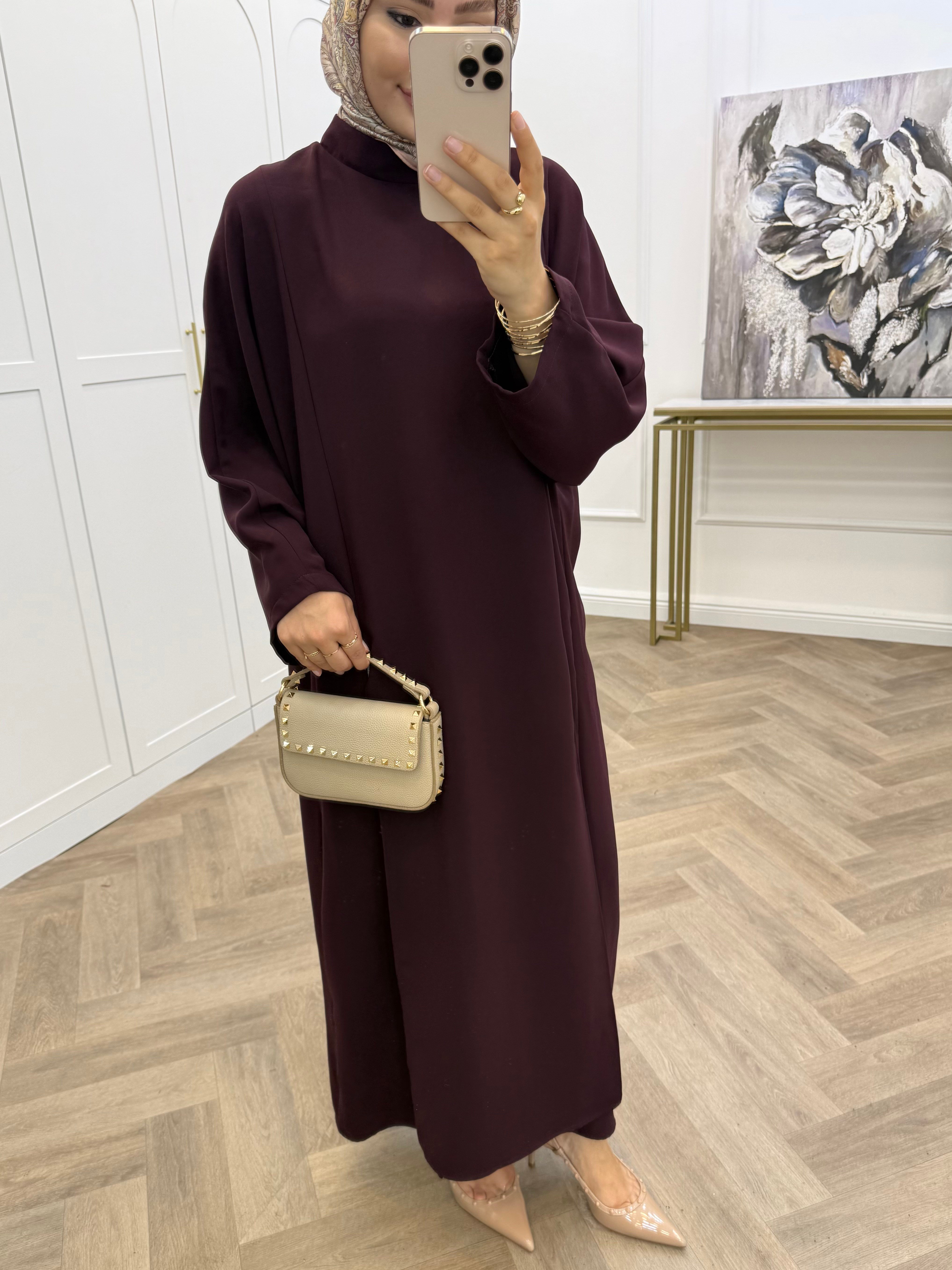 YIRTMAÇLI TUNİK BORDO 