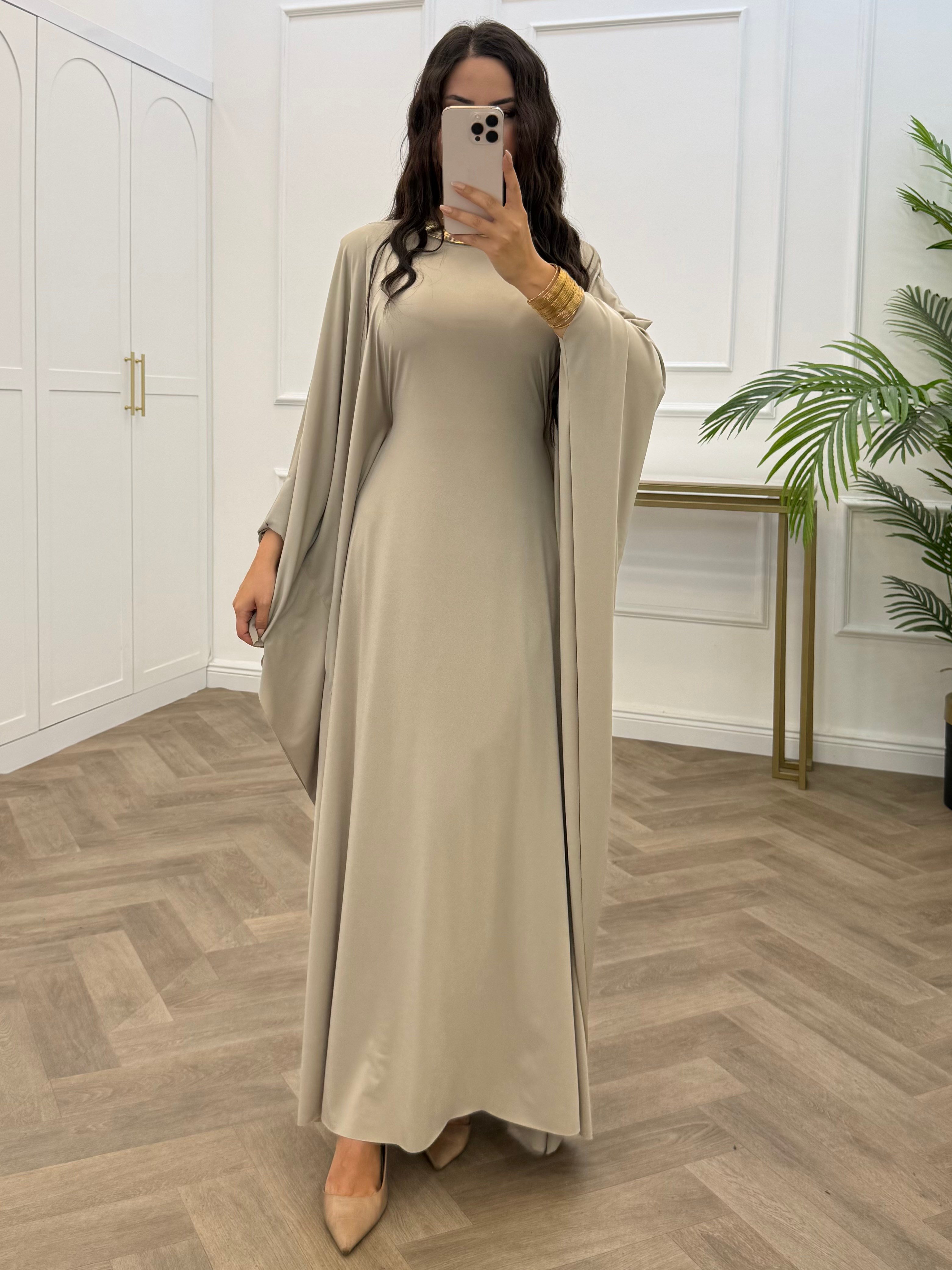 YVES YARASA KOL SANDY ELBİSE BEJ