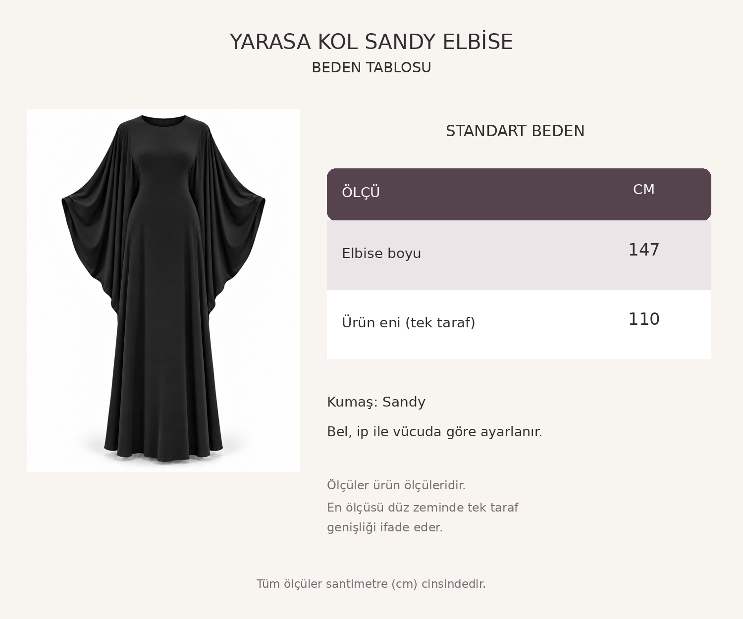 YVES YARASA KOL SANDY ELBİSE BEJ