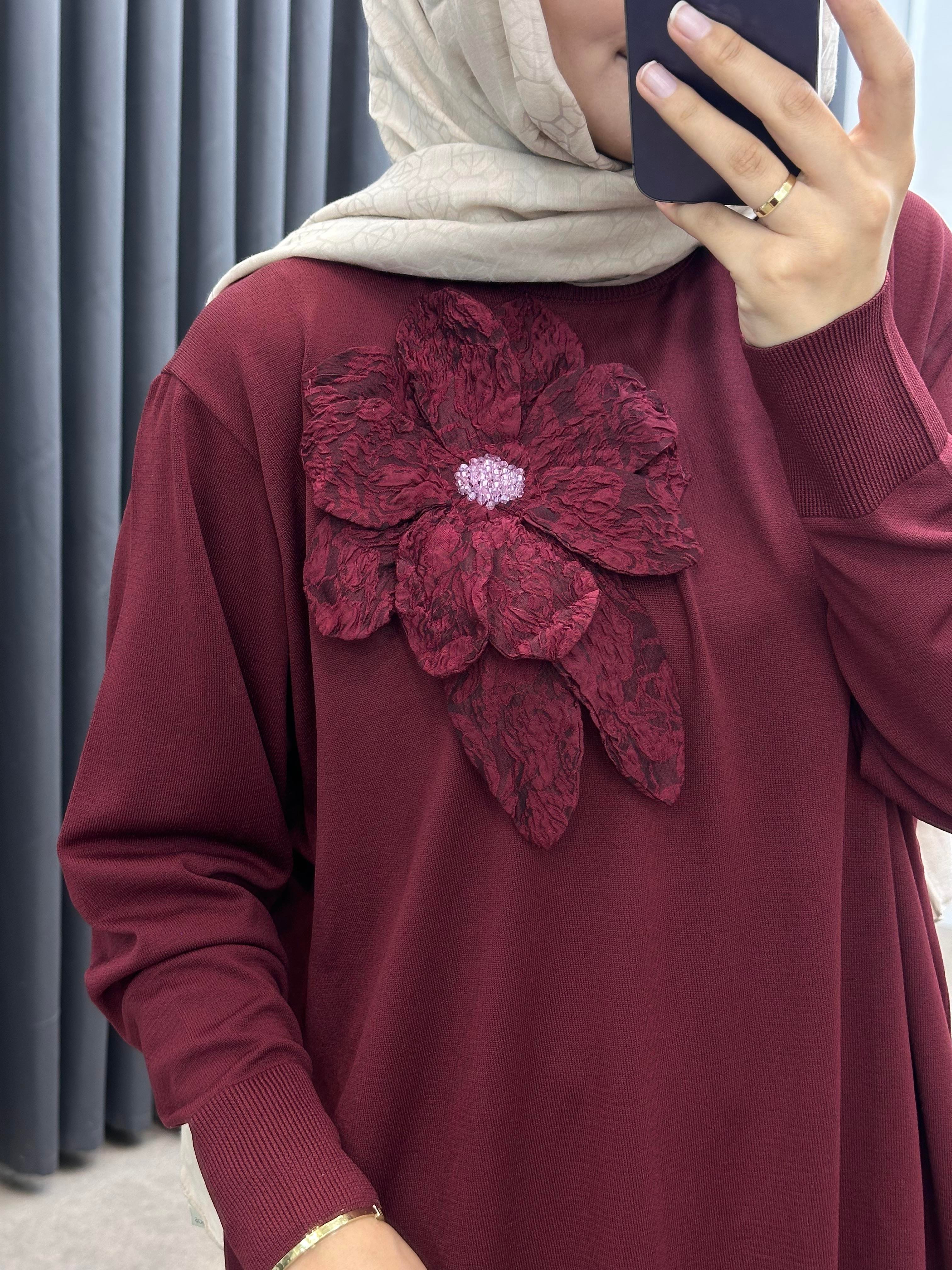 ZAMBAK MERSERİZE TUNİK BORDO