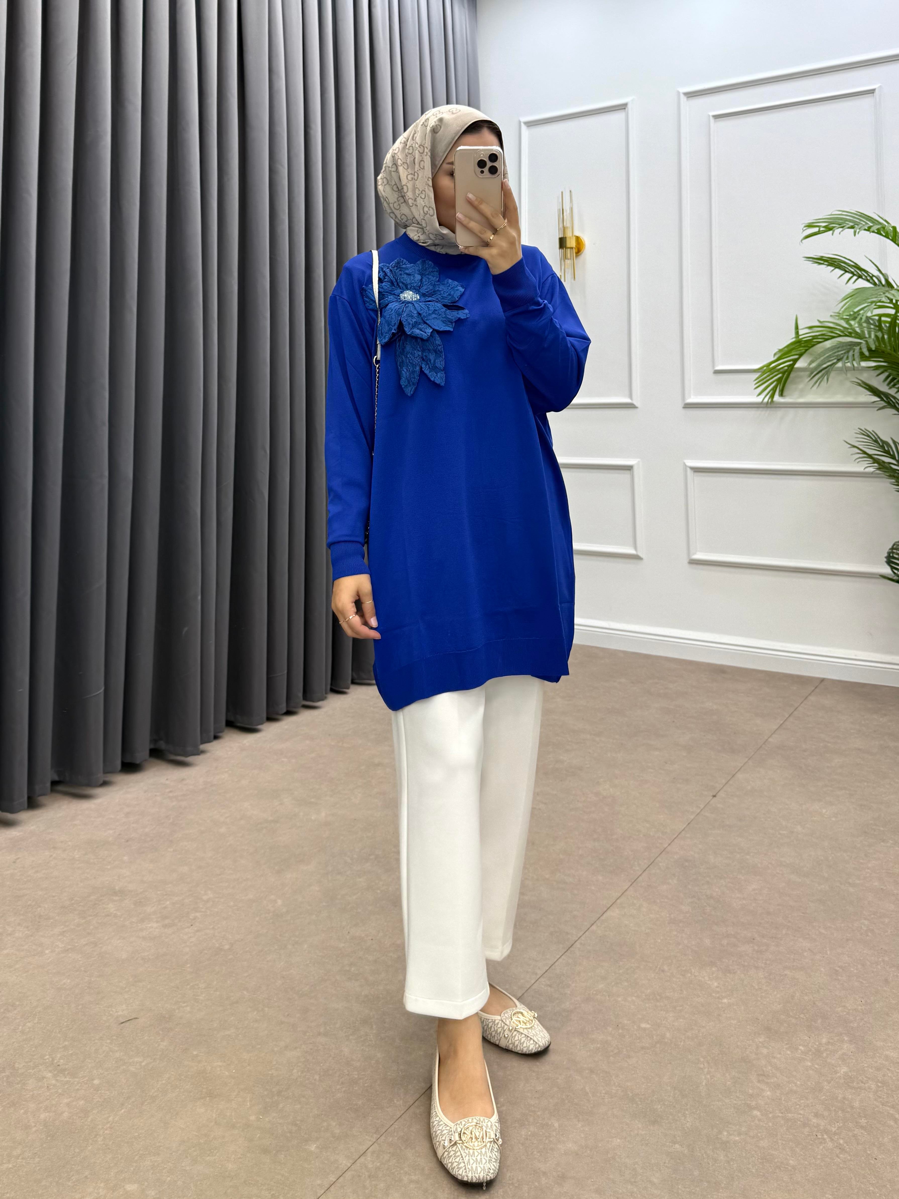 ZAMBAK MERSERİZE TUNİK SAKS