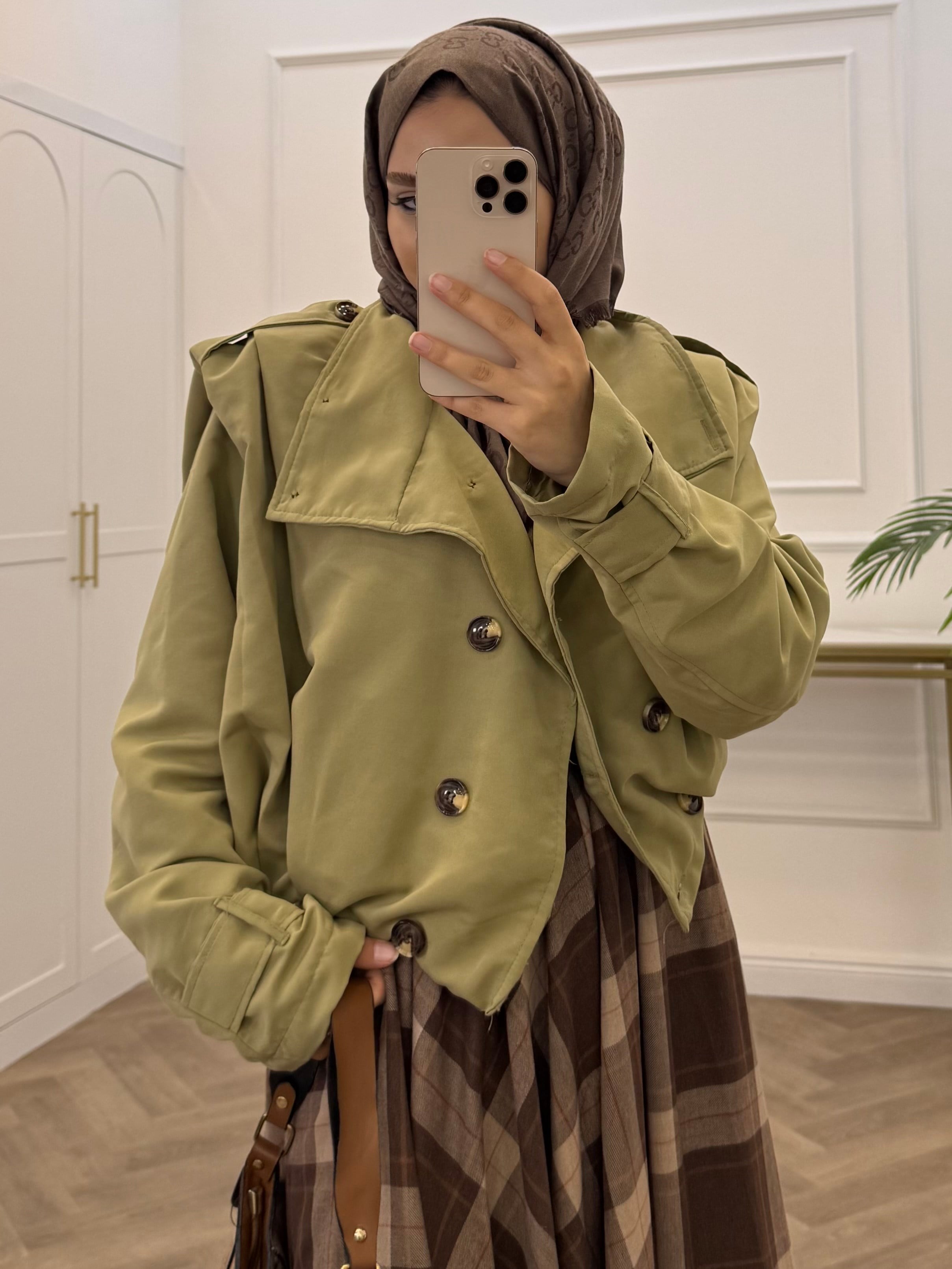 ZARRA KISA BOMBER TRENÇKOT SİYAH