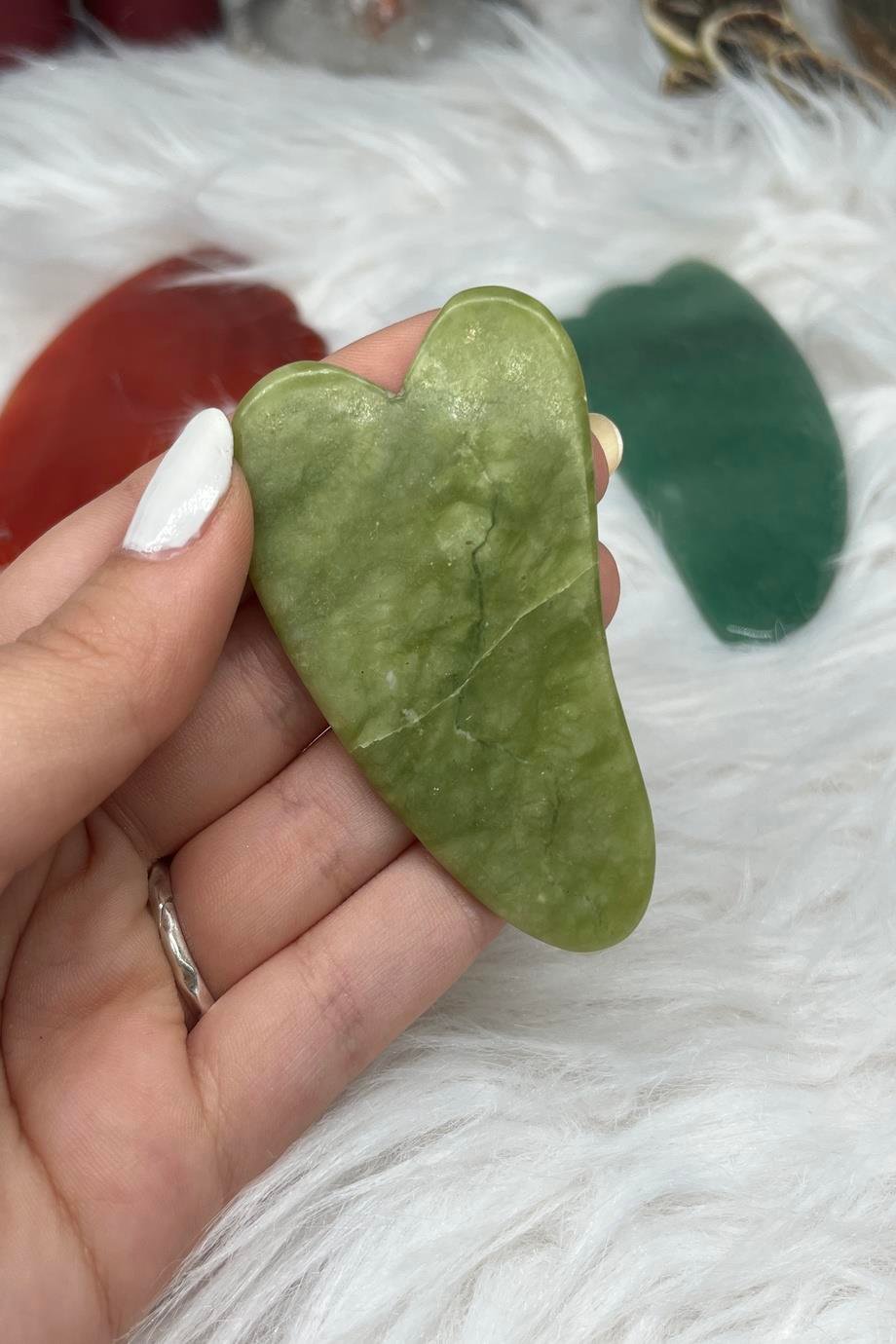 Yeşim Taşı Gua Sha  Tırtıklı