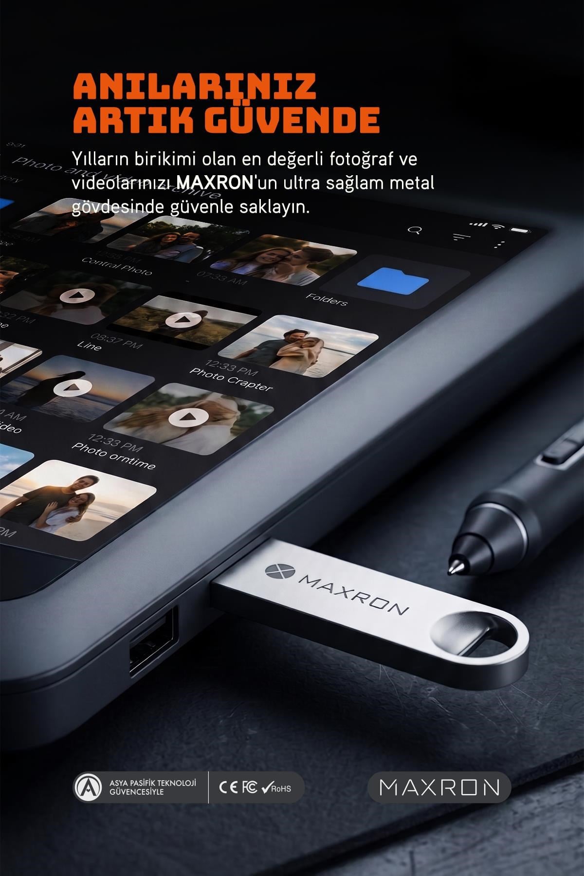4 GB Flash Bellek Metal Gövde Ömür Boyu Garantili Güvenli Usb Bellek Data Traveler