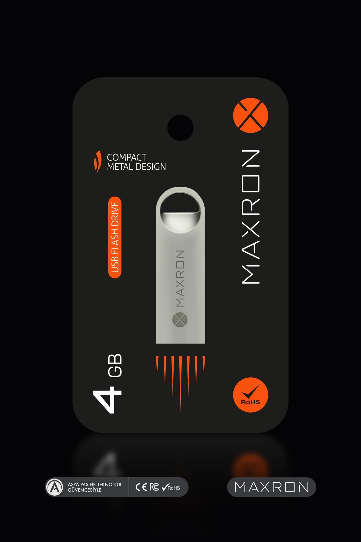4 GB Flash Bellek Metal Gövde Ömür Boyu Garantili Güvenli Usb Bellek Data Traveler