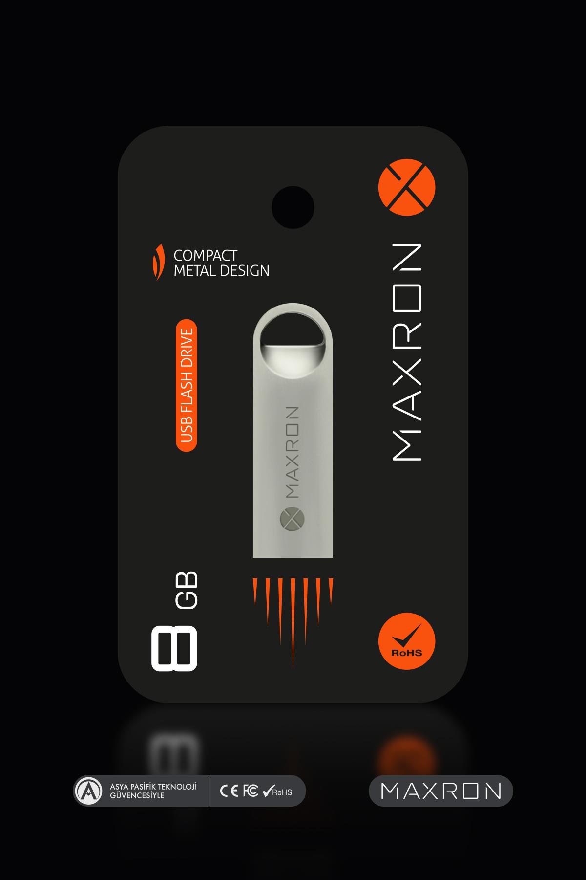 8 GB Flash Bellek Metal Gövde Ömür Boyu Garantili Güvenli Usb Bellek Data Traveler