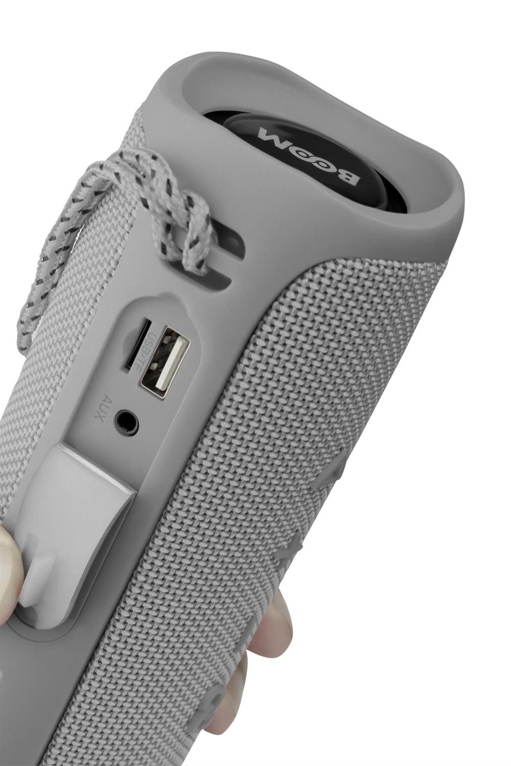Boom Gri Taşınabilir Ses Bombası Kablosuz Bluetooth Hoparlör Speaker Yüksek Ses Çoklu Bağlantı