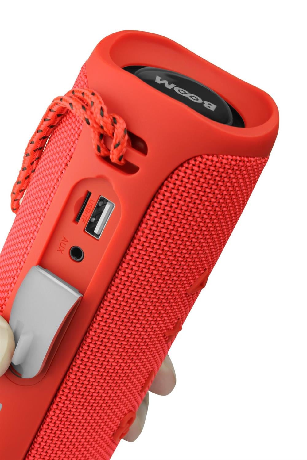 Boom Kırmızı Taşınabilir Ses Bombası Kablosuz Bluetooth Hoparlör Speaker Yüksek Ses Çoklu Bağlantı
