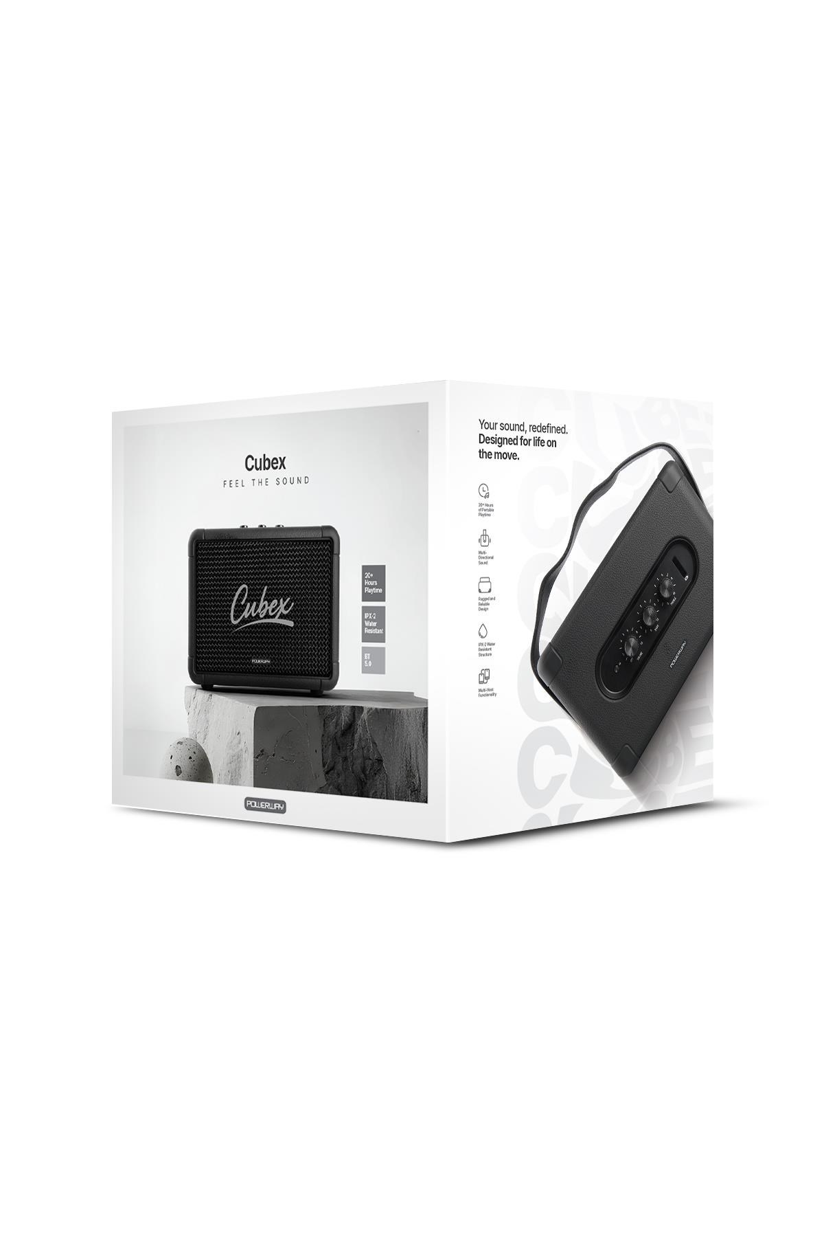 Cubex Bluetooth Hoparlör 40W Güçlü Ses, IPX2 Suya Dayanıklı, 20 Saat Çalma Süresi