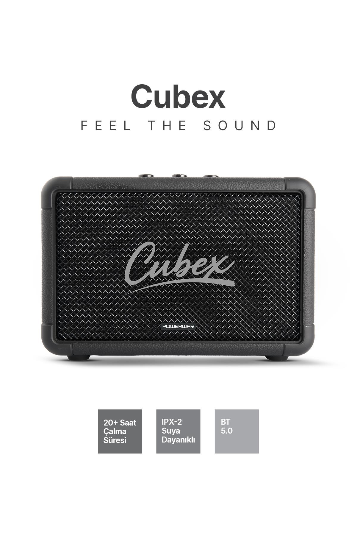 Cubex Bluetooth Hoparlör 40W Güçlü Ses, IPX2 Suya Dayanıklı, 20 Saat Çalma Süresi