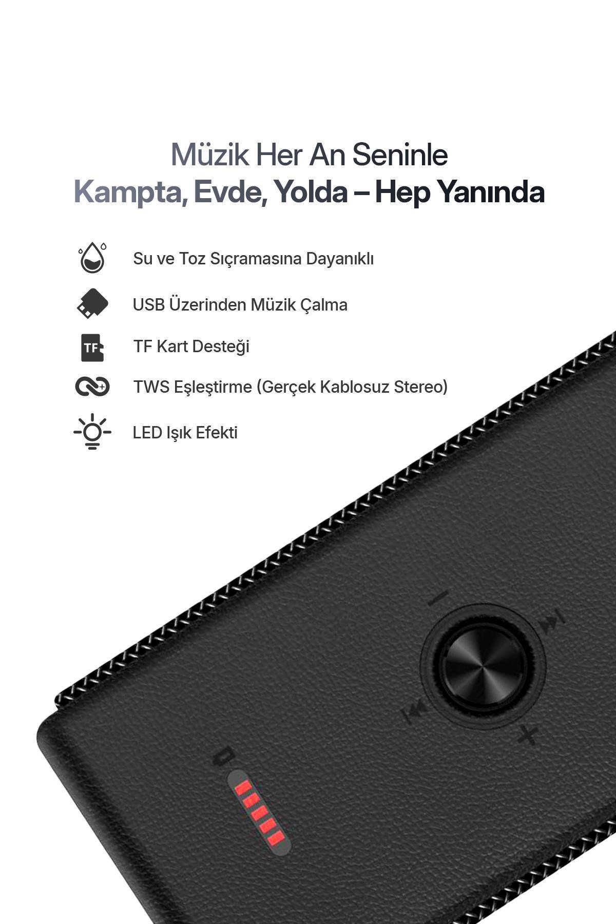 CubexMini Bluetooth Hoparlör 40W Güçlü Ses, IPX2 Suya Dayanıklı, 20 Saat Çalma Süresi