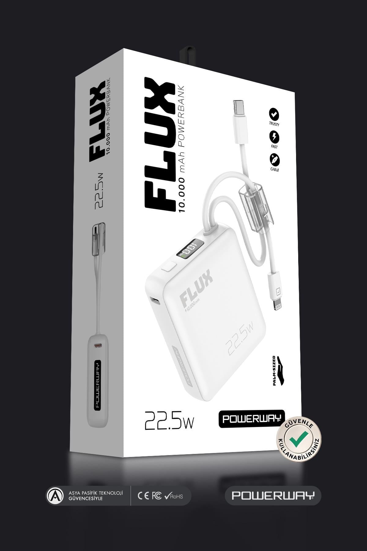 FLUX 10000 AMPER PD 22.5W (BEYAZ)