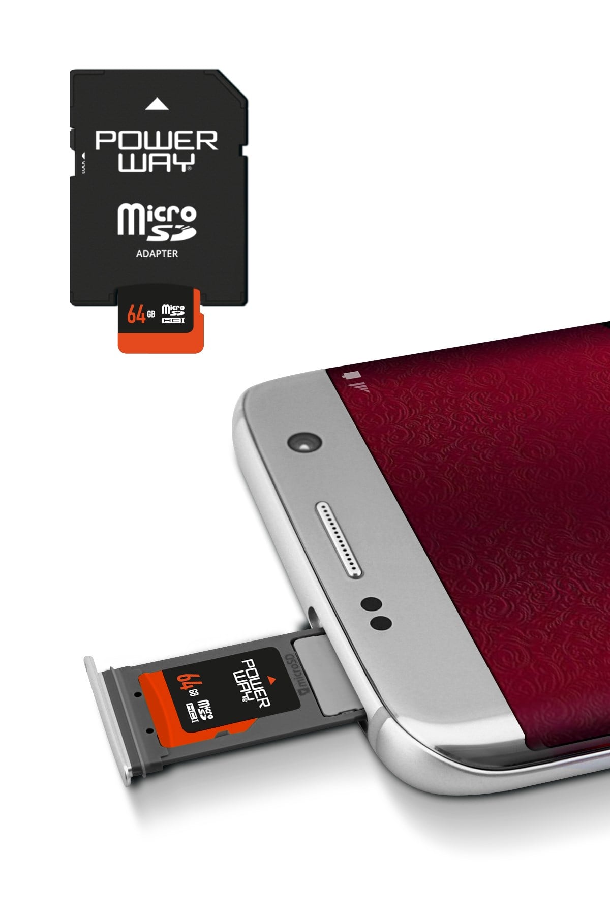 Powerway 64 GB Micro SD Hafıza Kartı Class 10 Adaptör Dahil