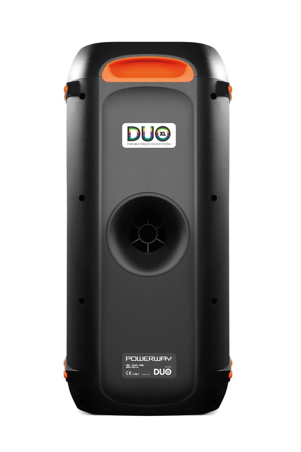 Powerway DUO XL Taşınabilir Mikrofonlu 20x2 W Karaoke Ses Kayıt Bluetooth Hoparlör Led Işıklı