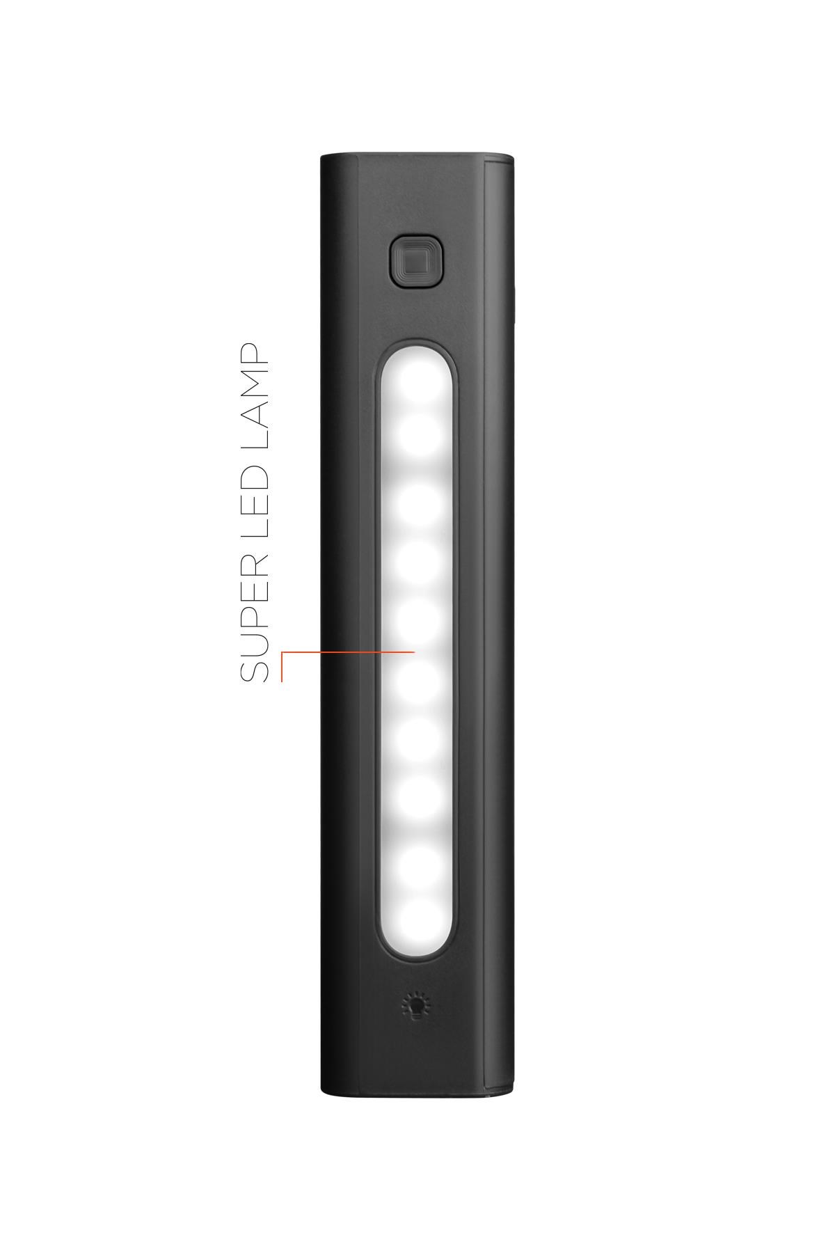 Powerway QC20 Siyah 20.000 Mah PD 22.5W Dahili Kablolu Hızlı Şarj Led Işıklı Powerbank