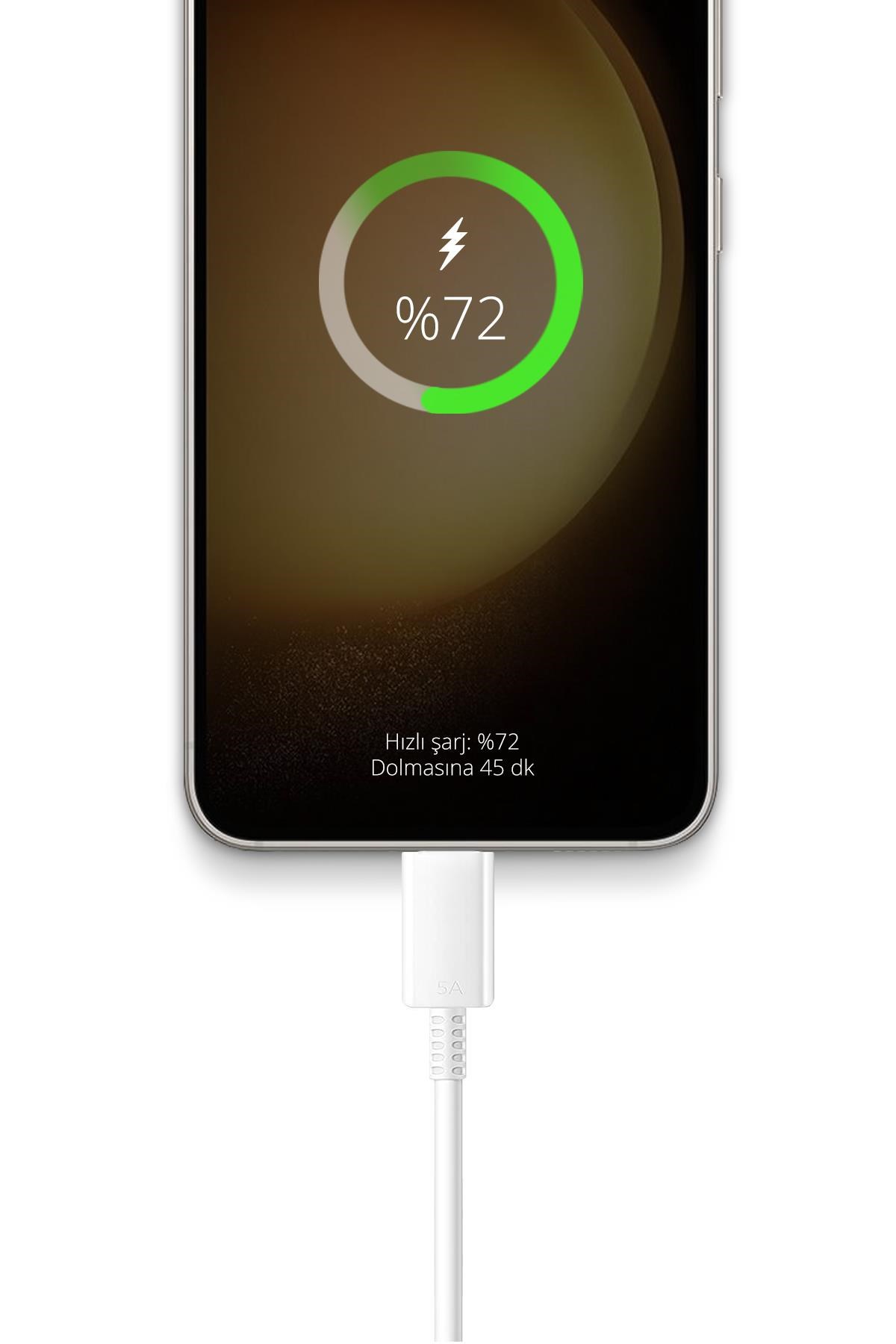 Powerway S5 45W Yüksek Hızlı Şarj Destekli 5A İki Ucu Type-C Şarj ve Veri Aktarma Kablosu