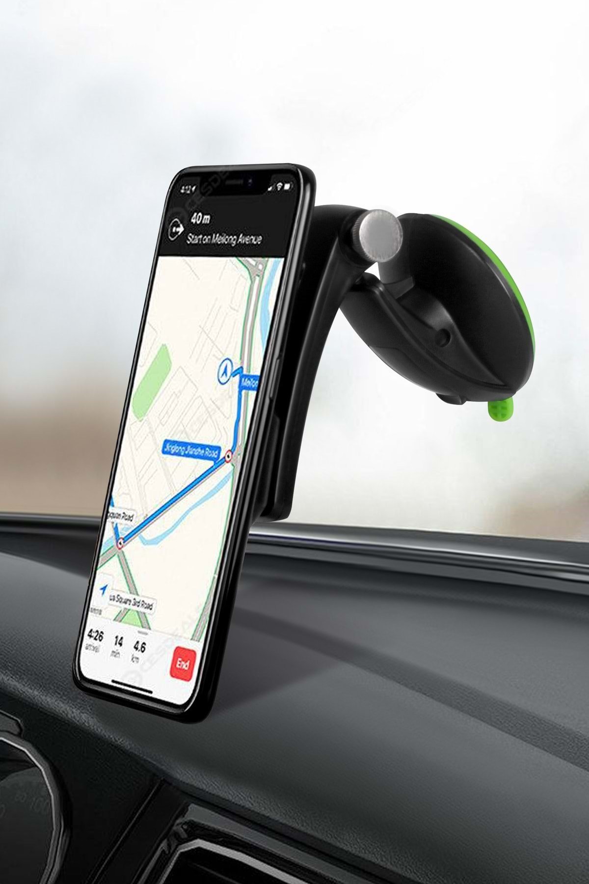 Powerway TT17 Araç İçi Oynar Başlıklı Mıknatıslı Vantuslu Telefon Tutucu
