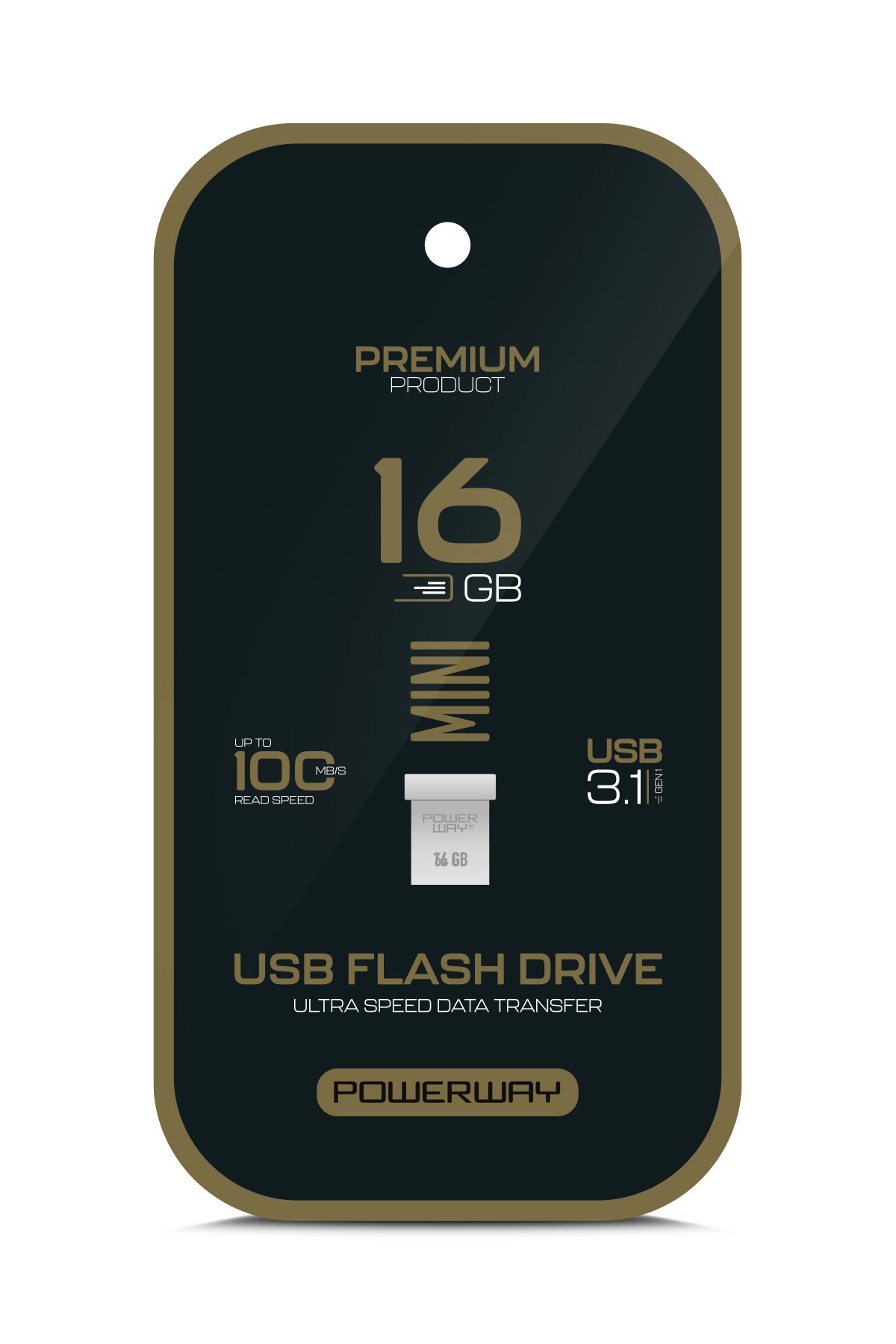 Premium 16 GB Mini USB 3.1 Metal Gövde Ultra Hızlı Flash Bellek Data Traveler