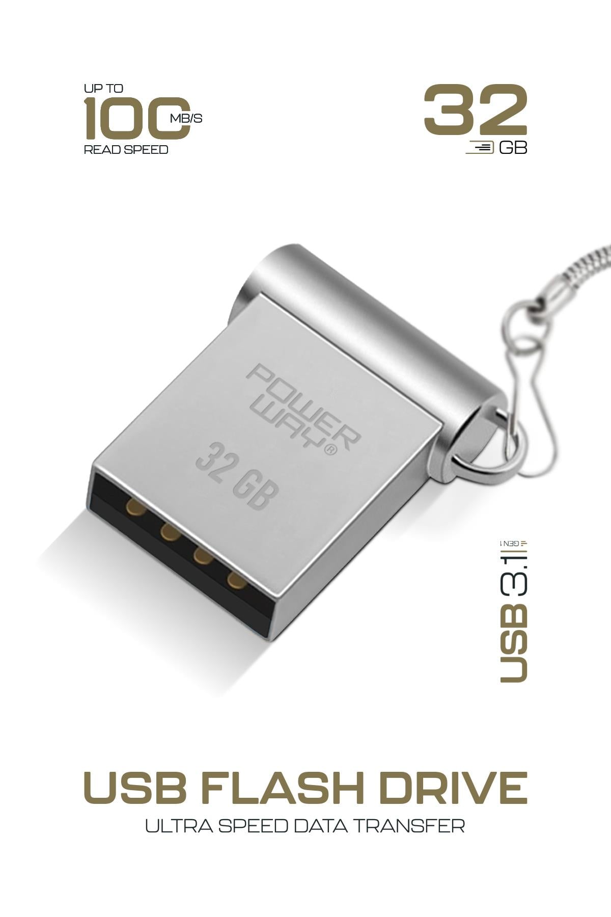 Premium 32 GB Mini USB 3.1 Metal Gövde Ultra Hızlı Flash Bellek Data Traveler