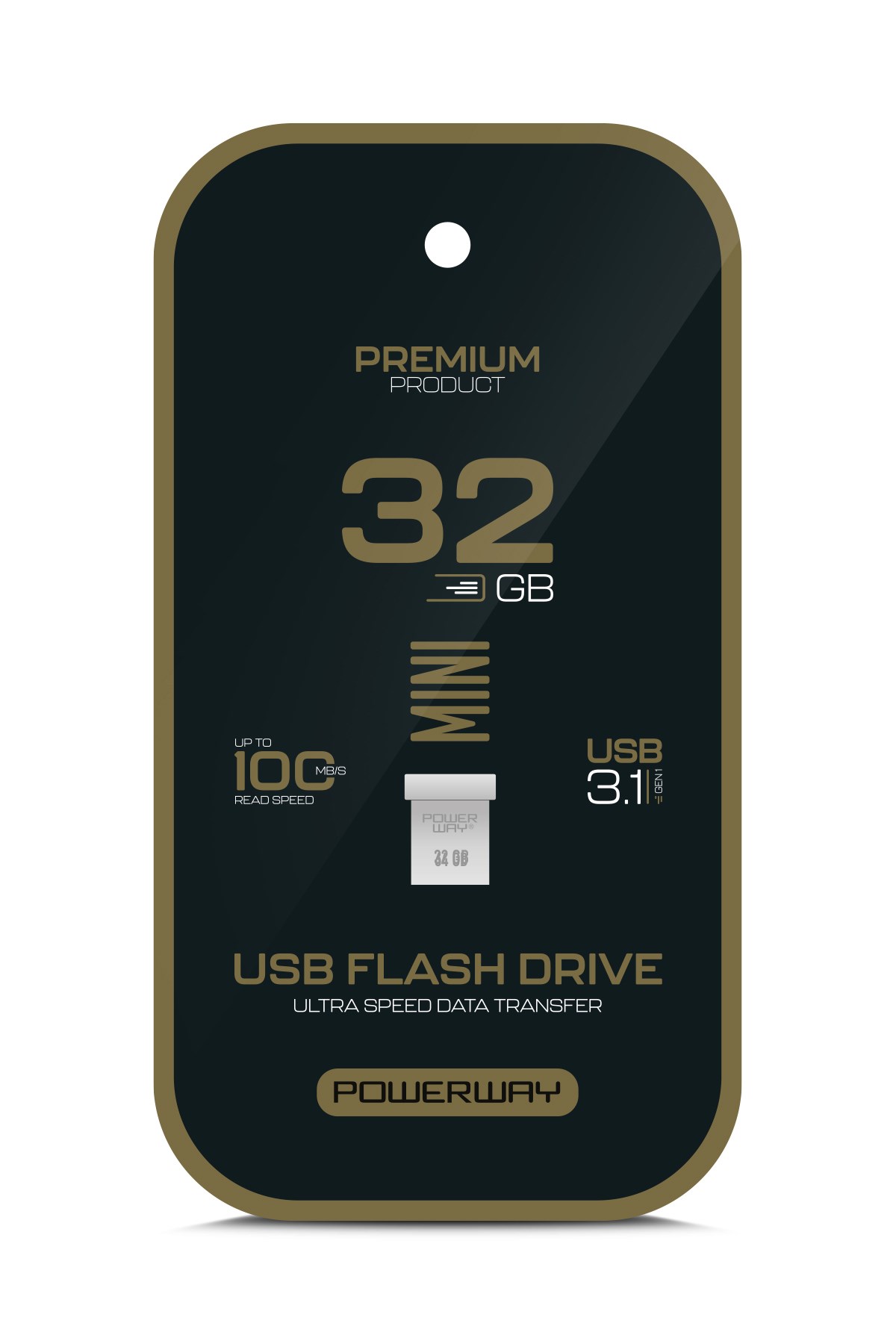 Premium 32 GB Mini USB 3.1 Metal Gövde Ultra Hızlı Flash Bellek Data Traveler