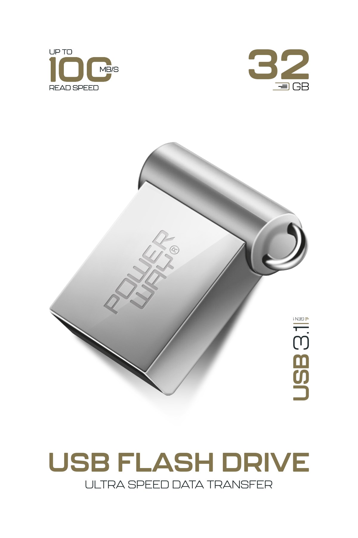 Premium 32 GB Mini USB 3.1 Metal Gövde Ultra Hızlı Flash Bellek Data Traveler