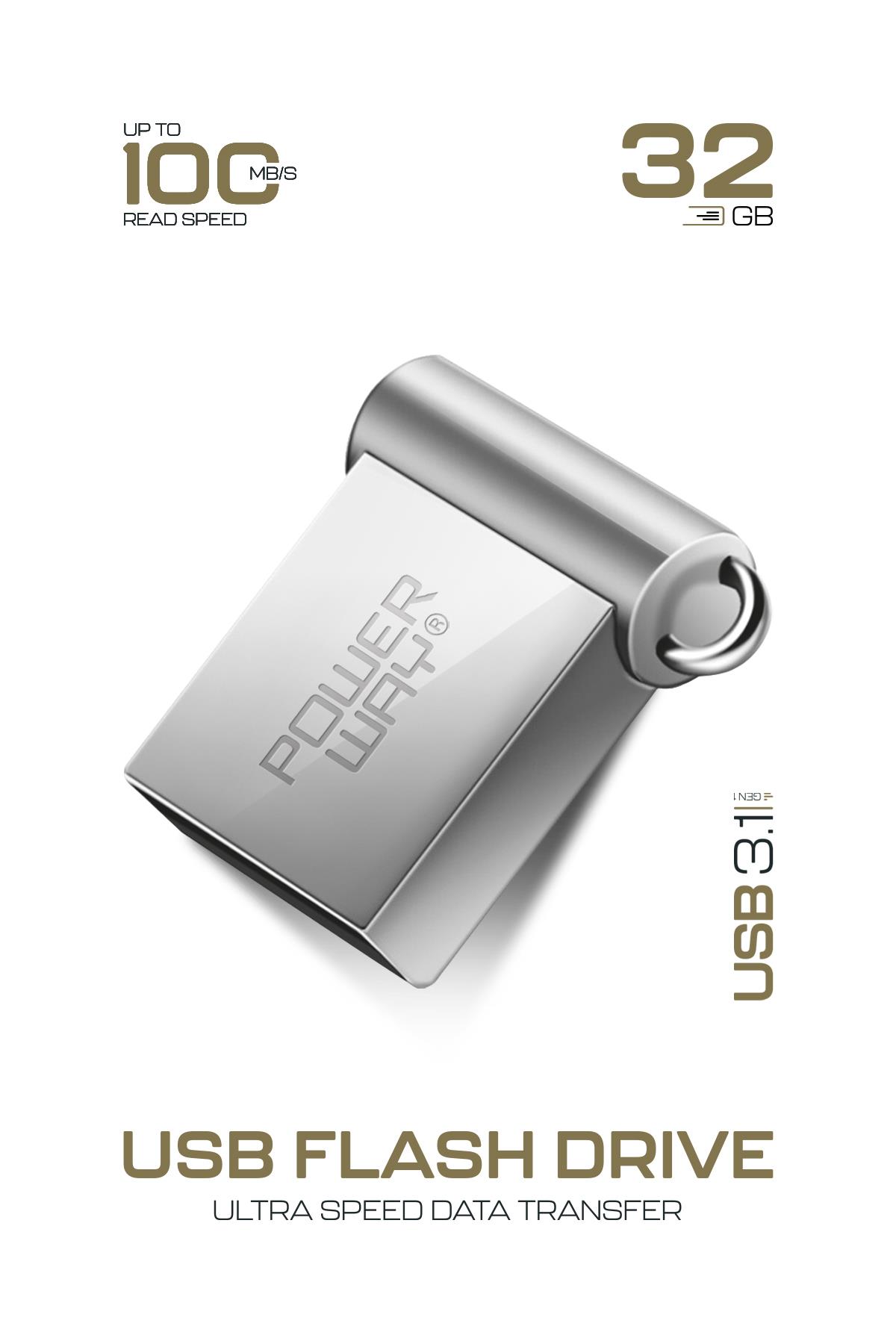 Premium 32 GB Mini USB 3.1 Metal Gövde Ultra Hızlı Flash Bellek Data Traveler
