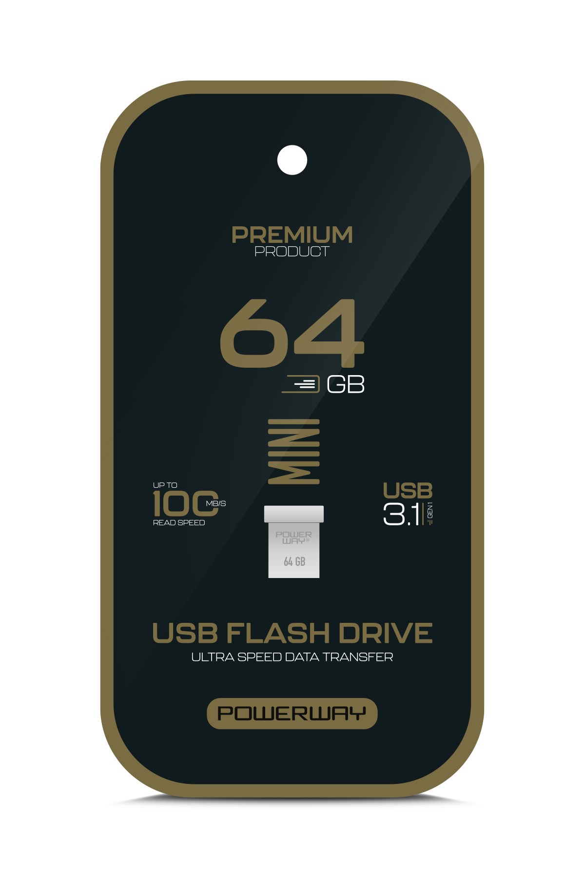 Premium 64 GB Mini USB 3.1 Metal Gövde Ultra Hızlı Flash Bellek Data Traveler