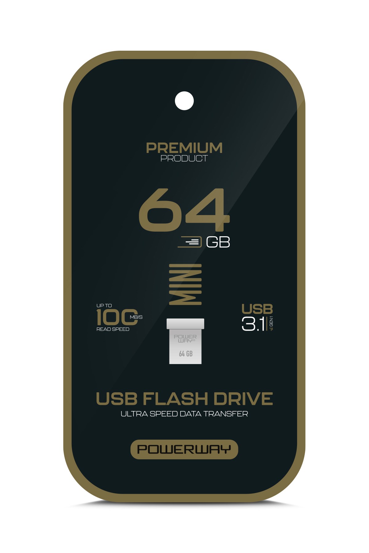 Premium 64 GB Mini USB 3.1 Metal Gövde Ultra Hızlı Flash Bellek Data Traveler