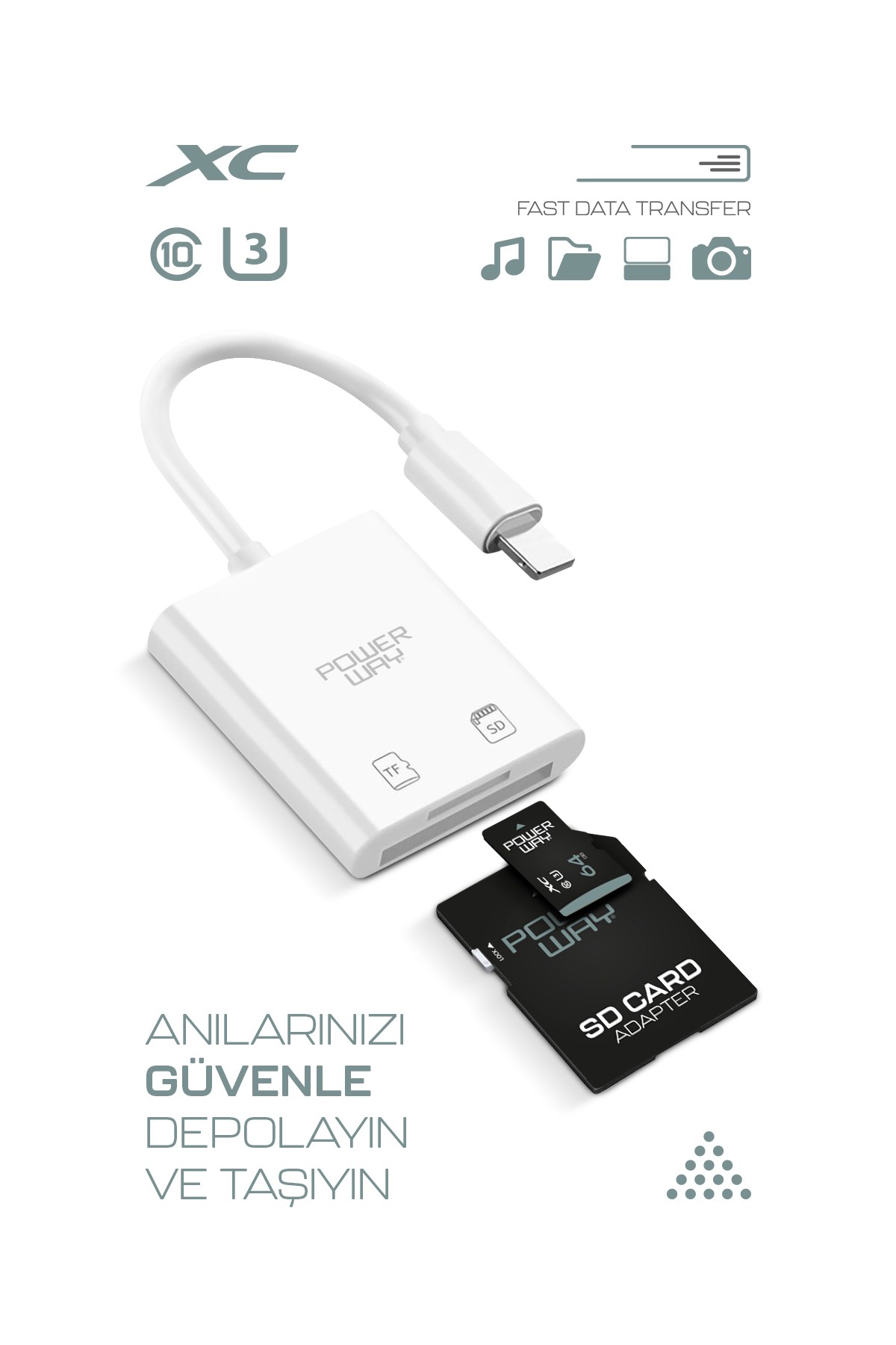 Profesyonel Elite 64 GB Hafıza Kartı Class 10 U3 XC SD Kart Yüksek 4K Kayıt Uyumlu