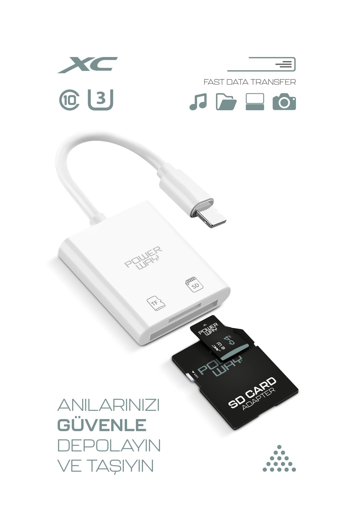 Profesyonel Elite 64 GB Hafıza Kartı Class 10 U3 XC SD Kart Yüksek 4K Kayıt Uyumlu