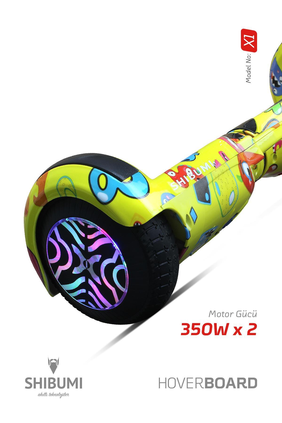 Shibumi Elektrikli Kaykay Hoverboard 350 Watt Sarı Garantili Lityum Pil
